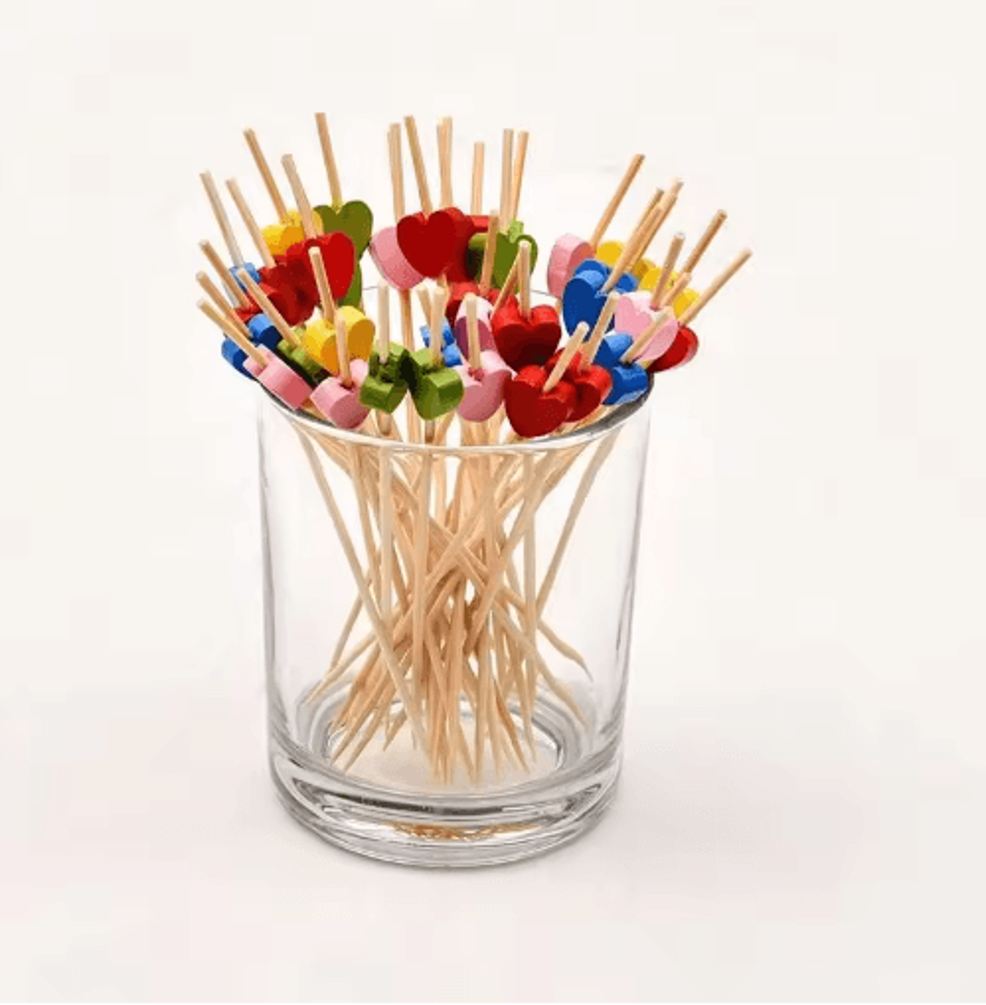 50100Piece Red Heart Bamboo Fruit Picks For Parties And Appetizers 11