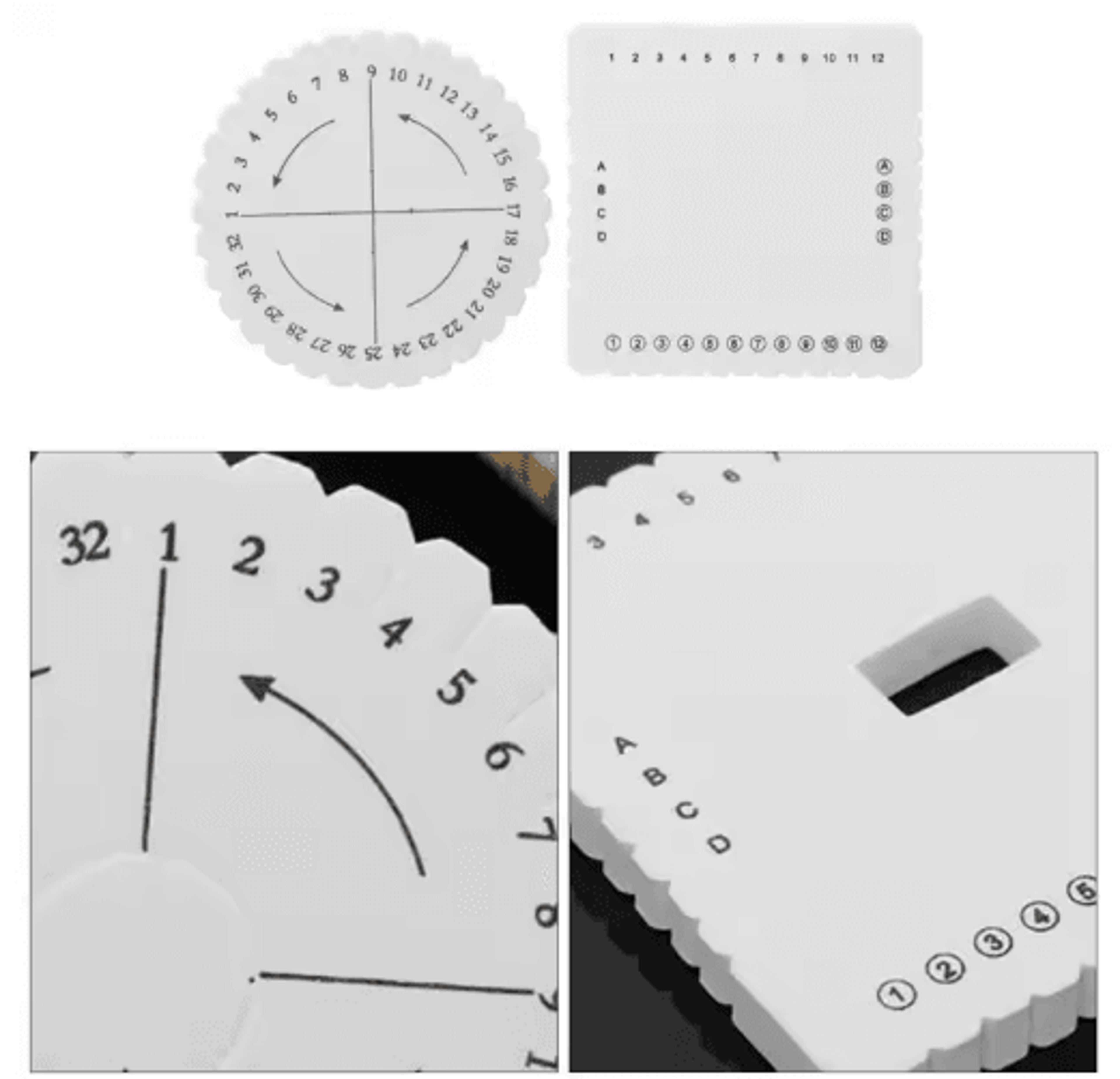2PCS Round  Square Kumihimo Braiding Disc Set 3
