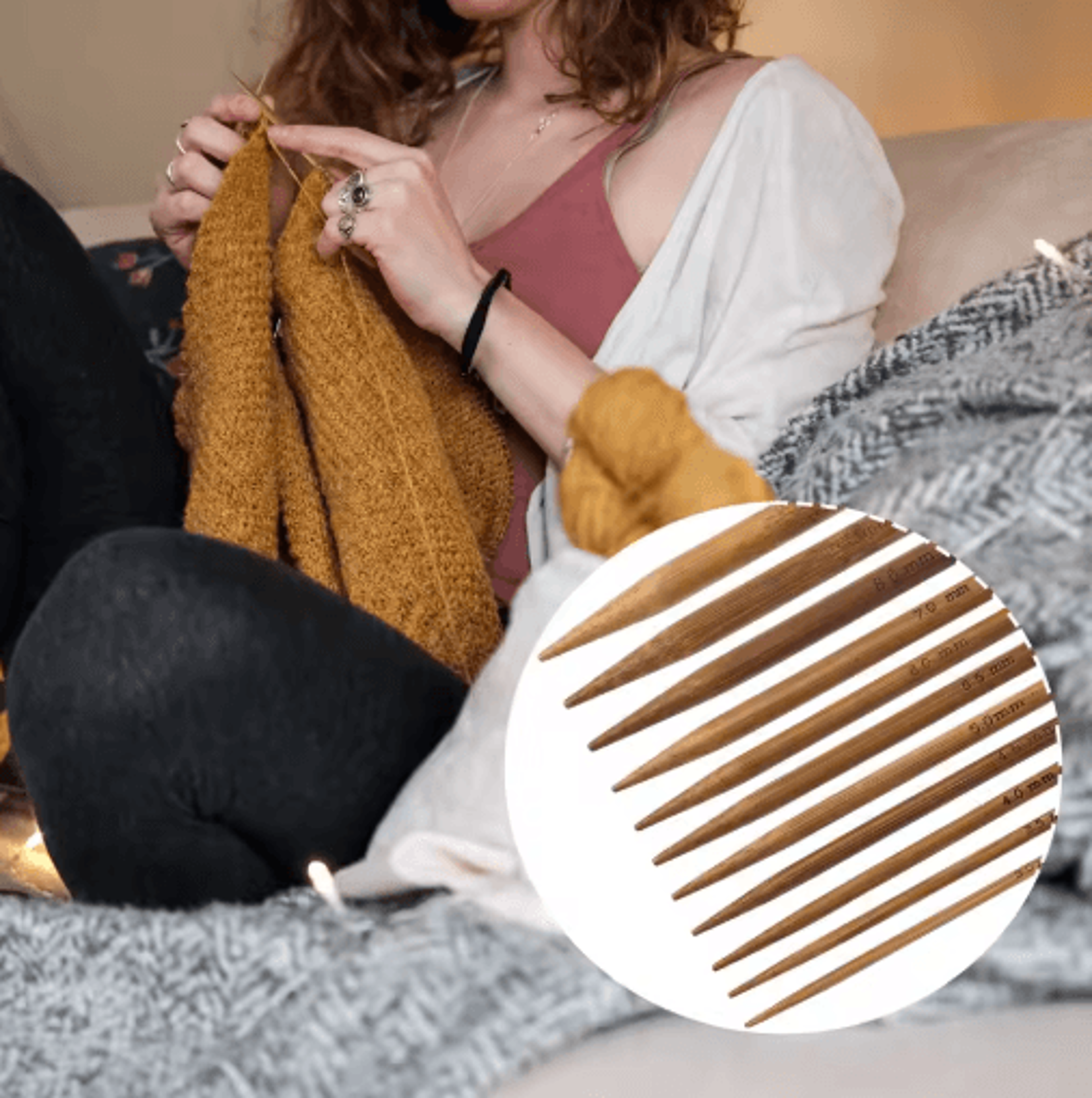 310mm Bamboo Circular Knitting Needles 12