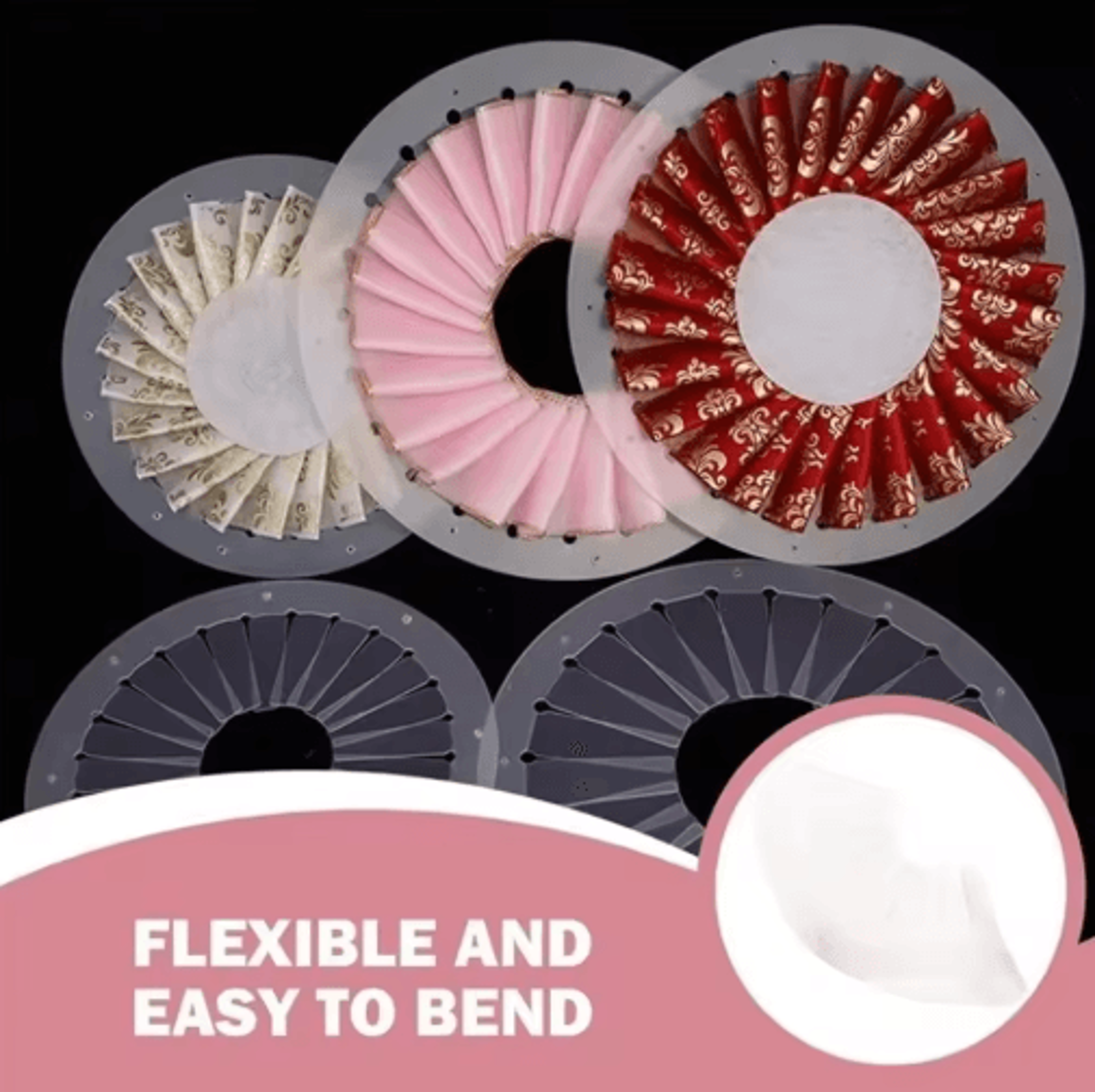 91215cm DIY Ribbon Rosette Flower Maker 6