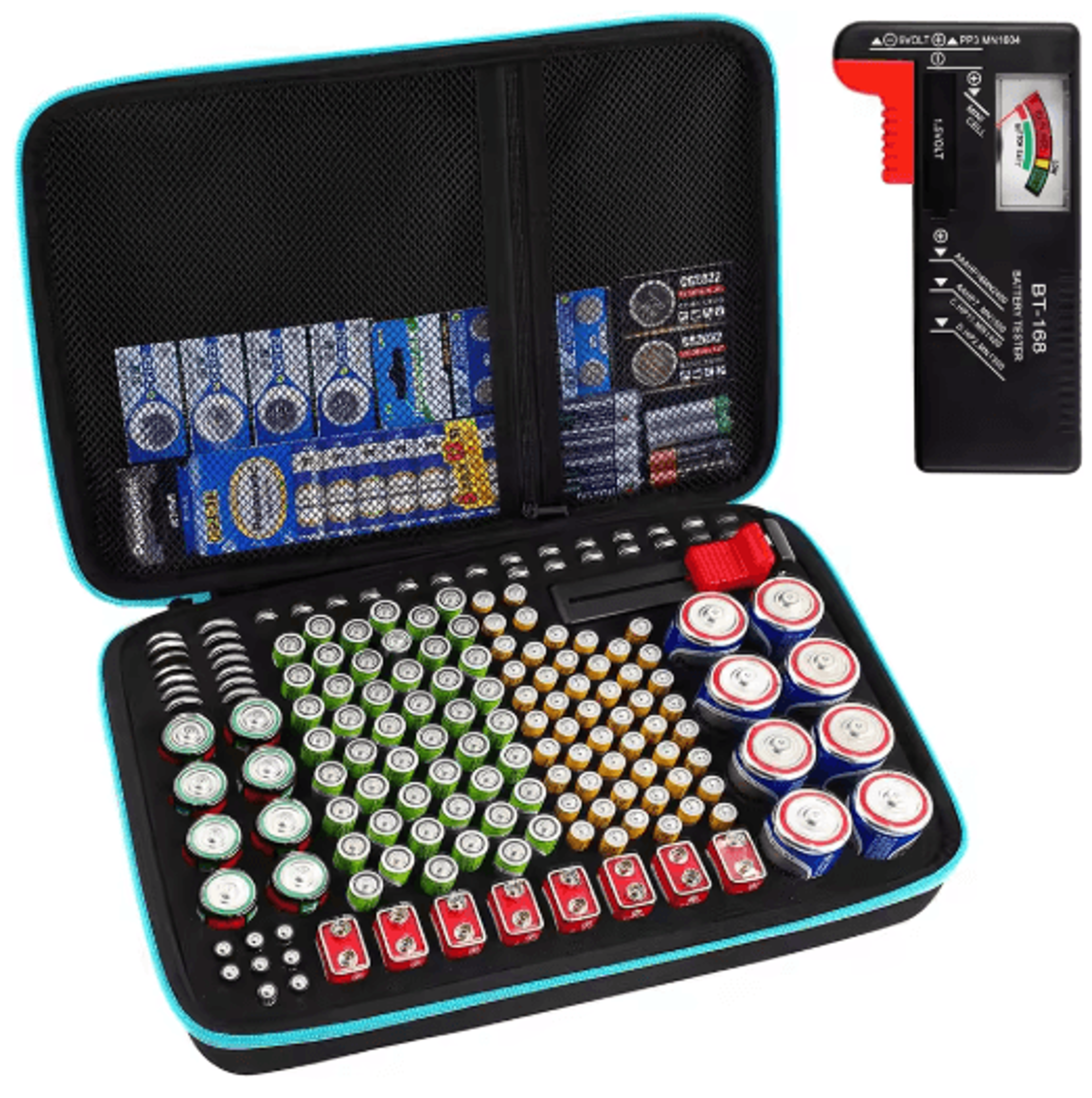 220 Battery Organizer Storage Case With Tester 1