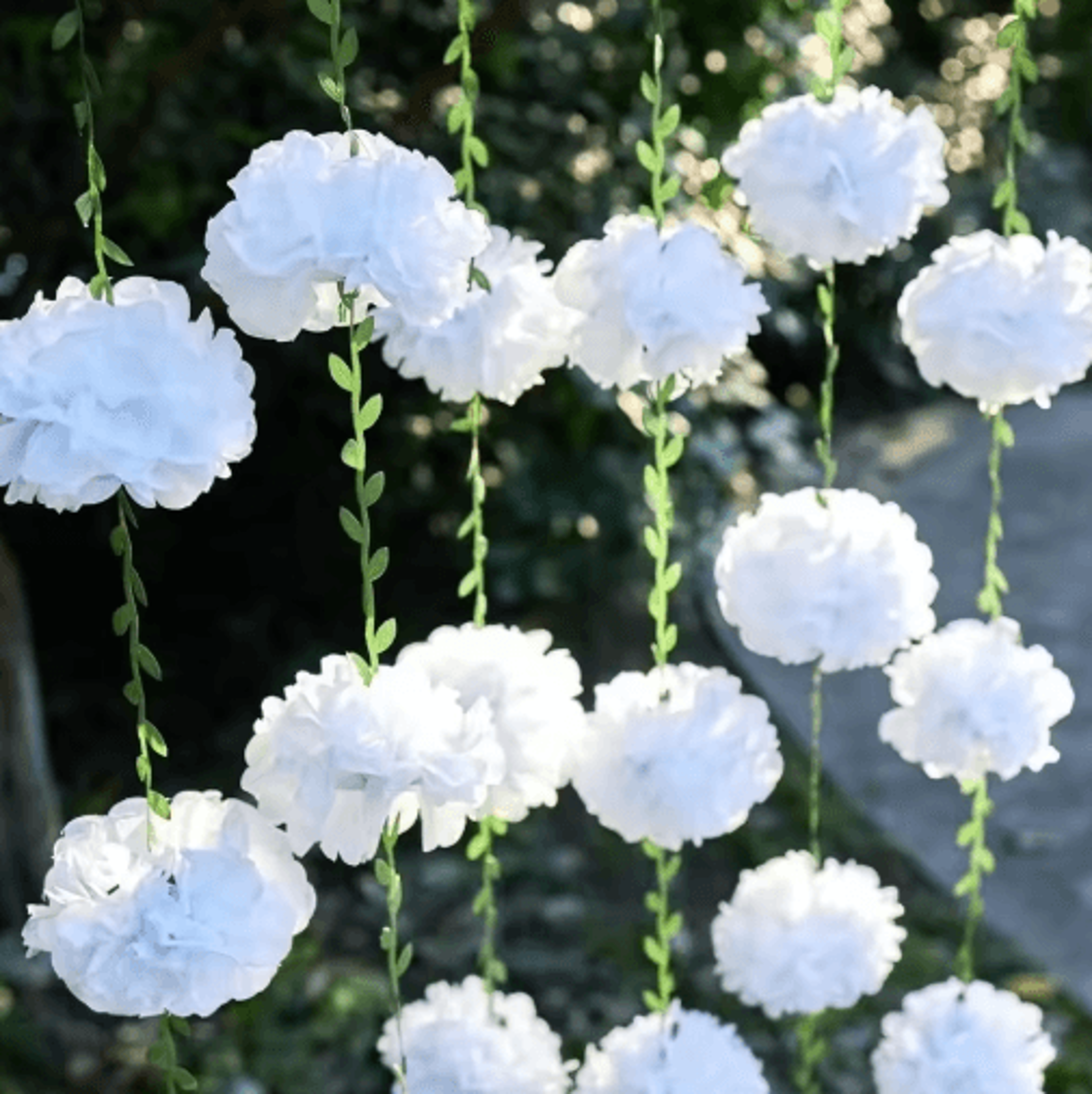 25m Tissue Paper Pom Pom Flower Garland 7