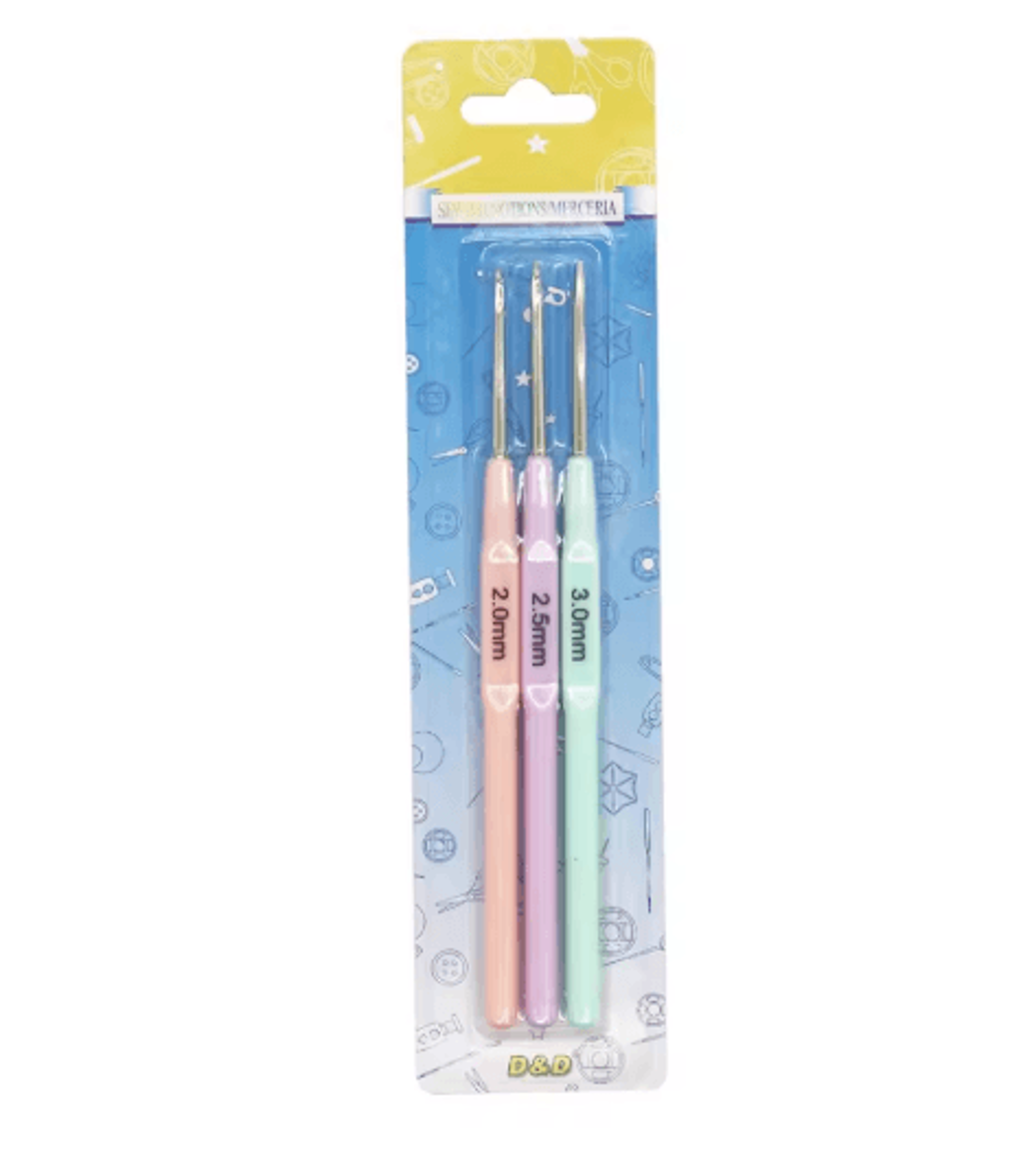 3Piece Ergonomic Crochet Hook Set  202530mm 1