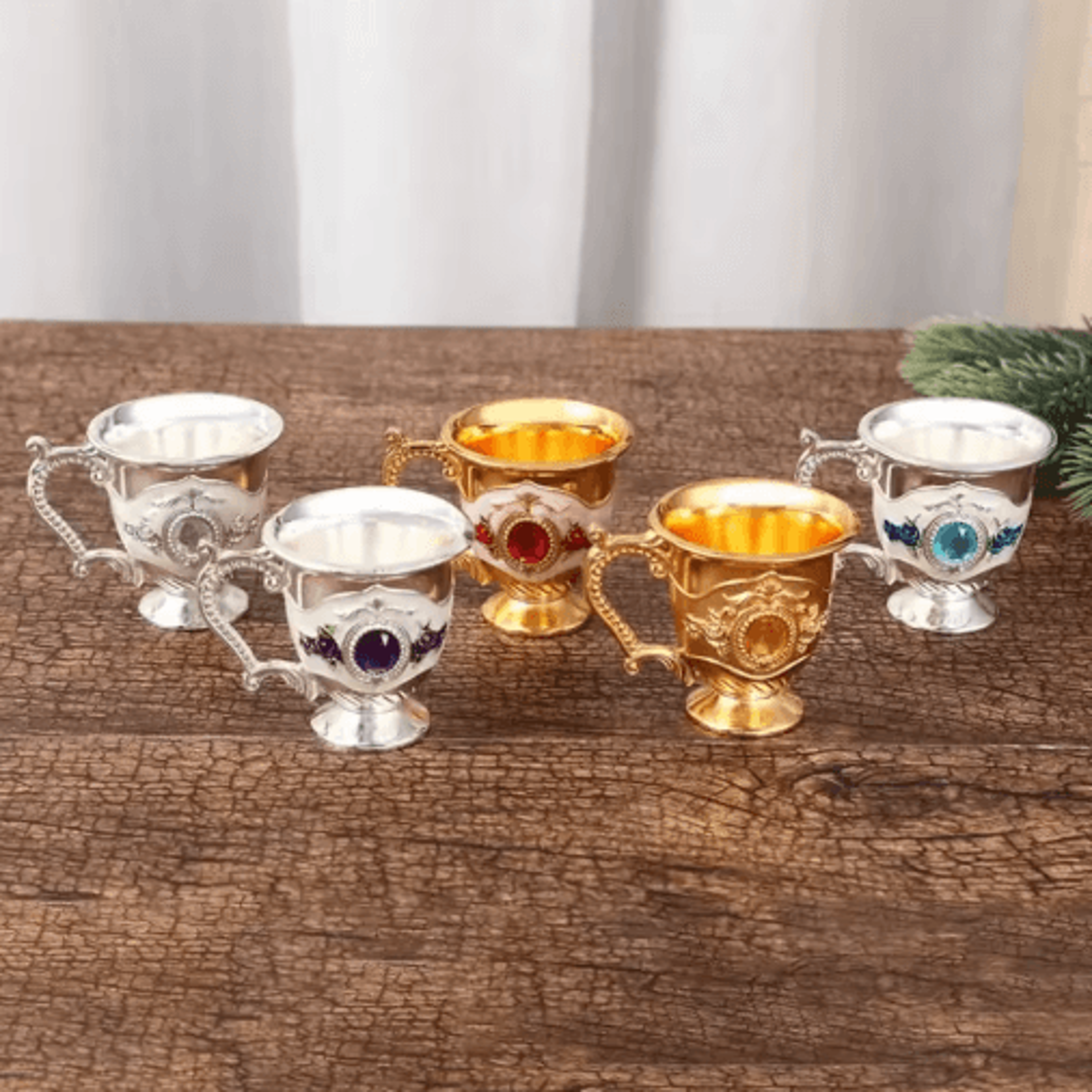 EuropeanStyle Metal Goblet With Handle 13