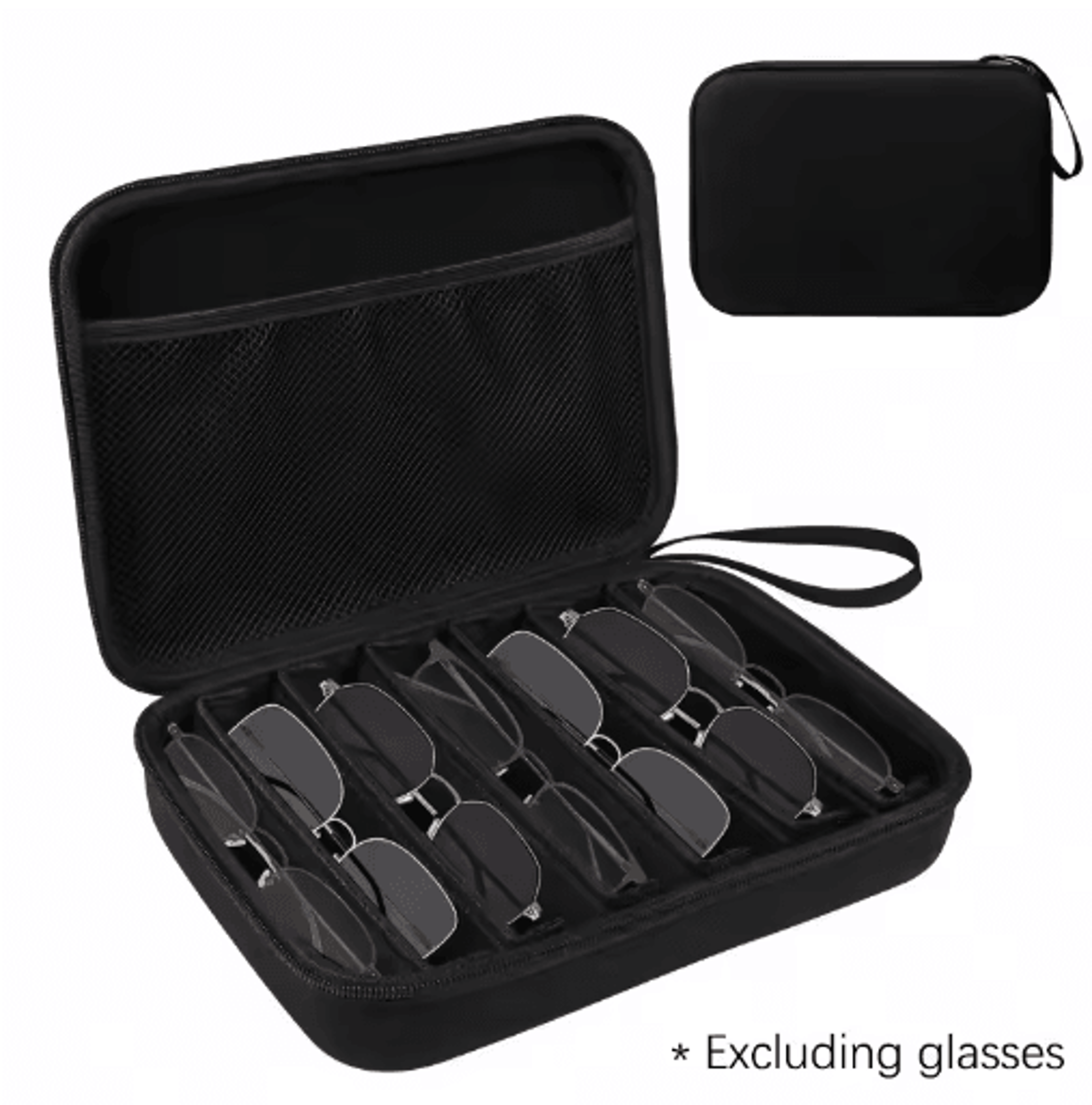 Portable Eyeglasses Storage Case With 67 Adjustable Compartments 2