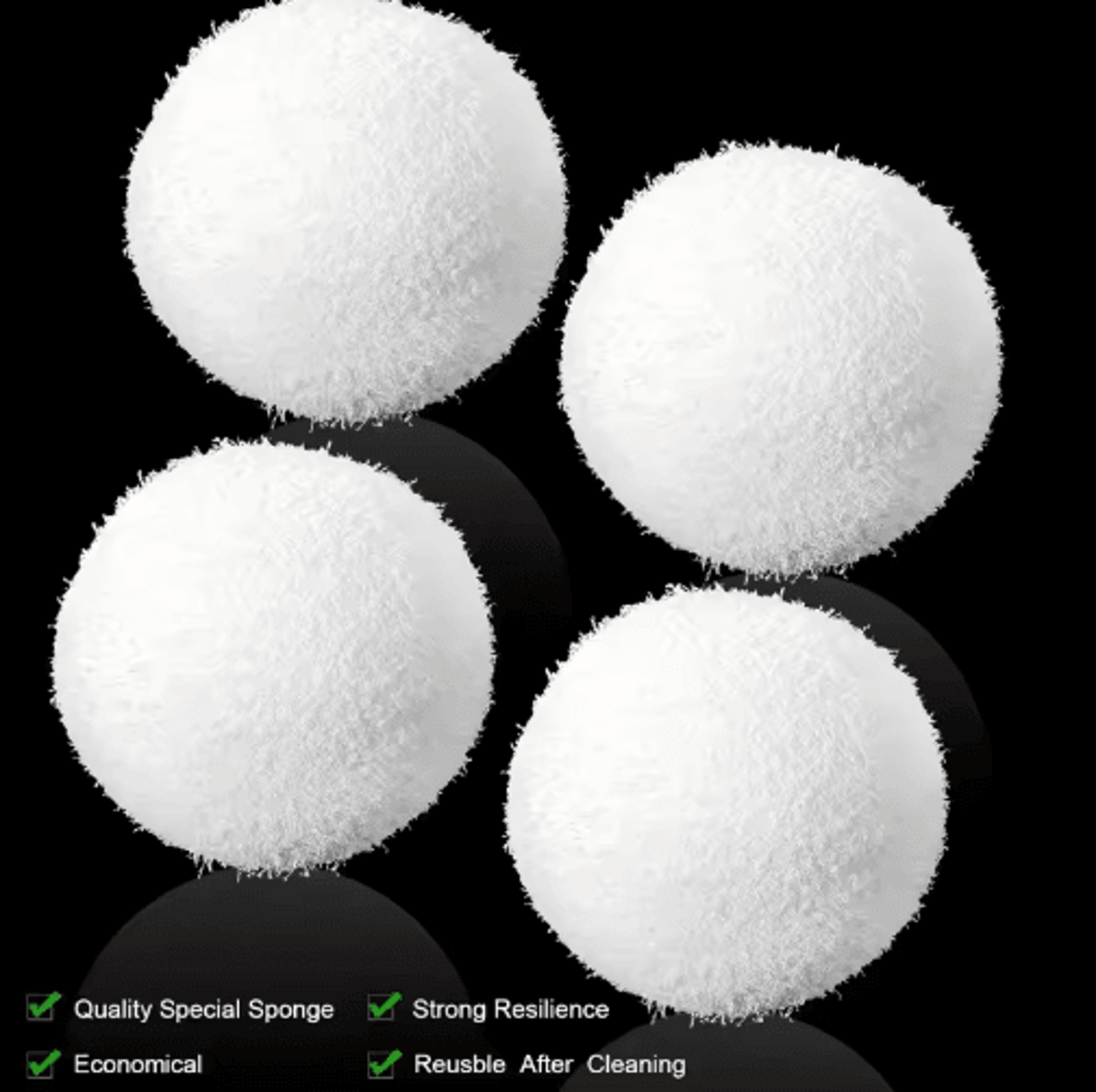 24Piece Reusable Pool OilAbsorbing Sponge Balls 2