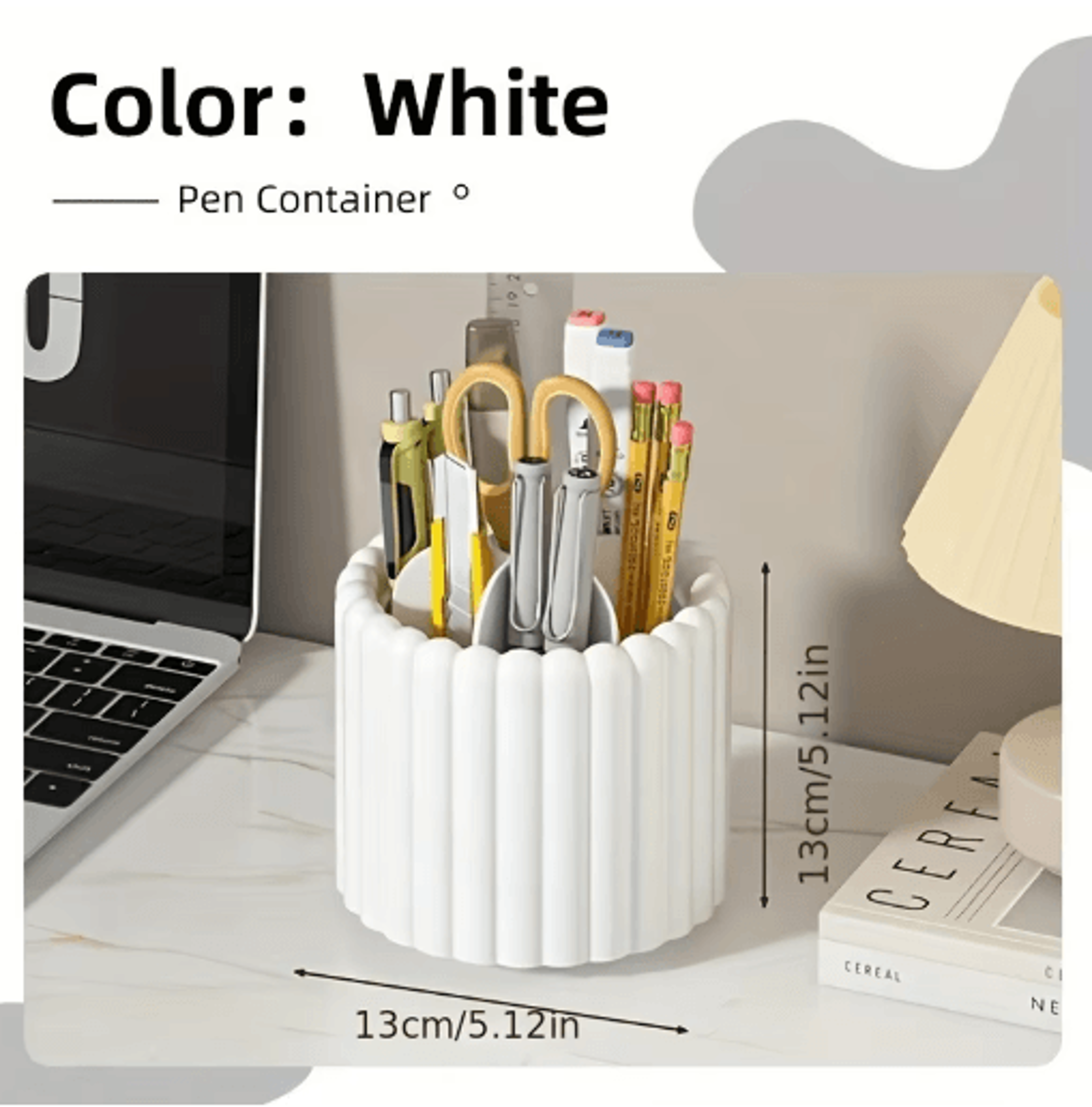 360 Rotating Desk Organizer  SpaceSaving MultiFunctional Pen  Office Supplies Holder 4