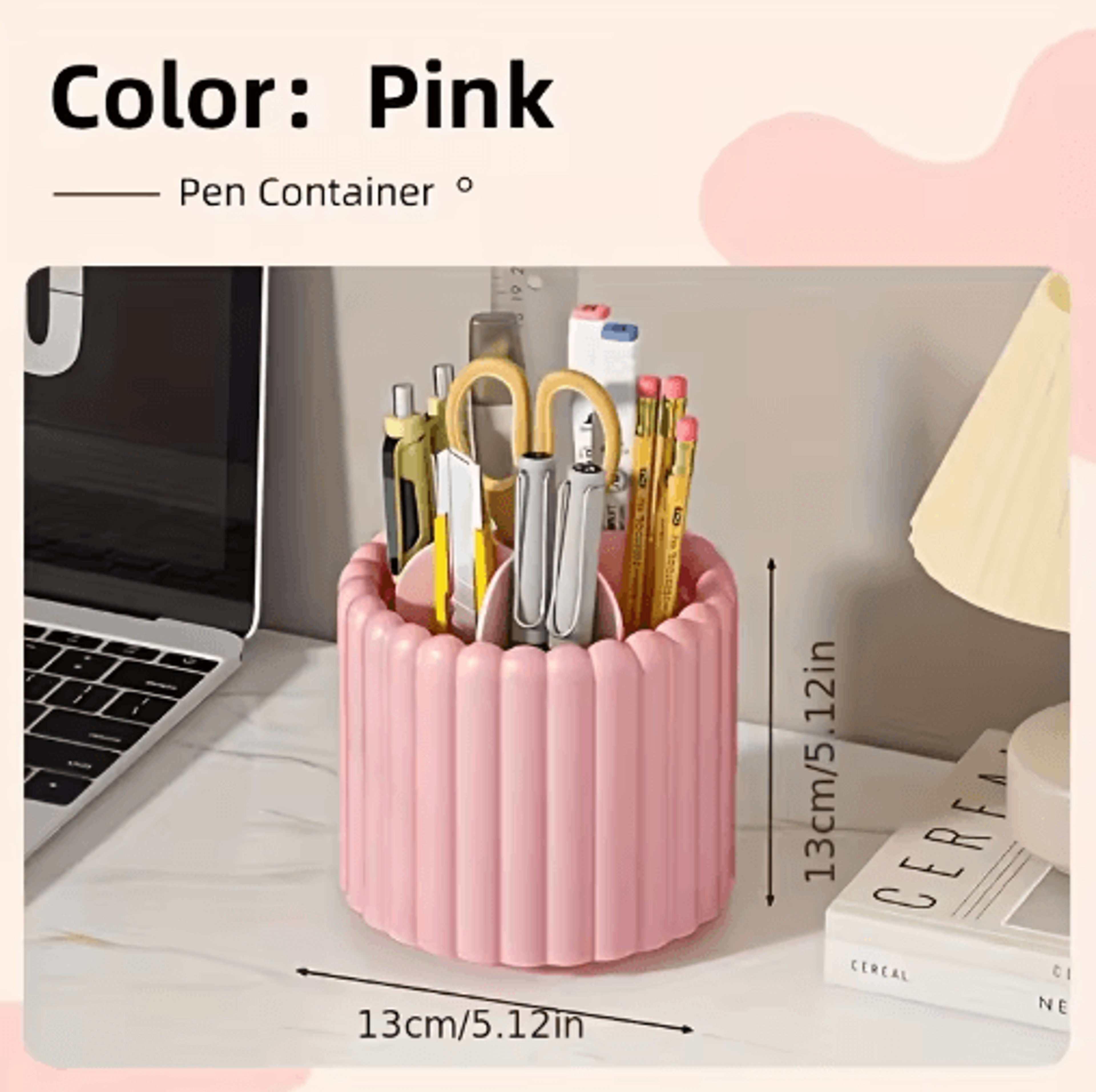 360 Rotating Desk Organizer  SpaceSaving MultiFunctional Pen  Office Supplies Holder 2