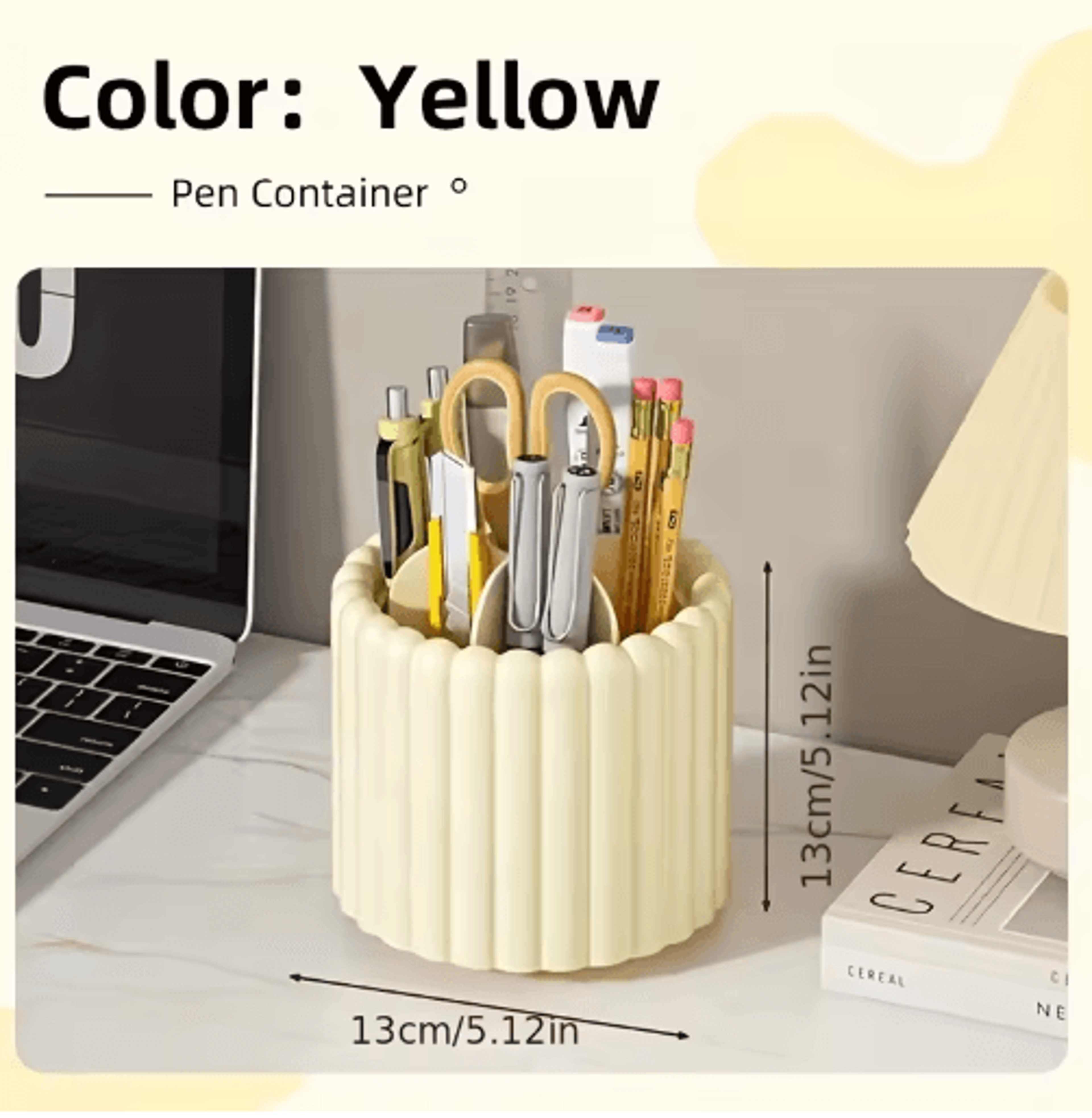 360 Rotating Desk Organizer  SpaceSaving MultiFunctional Pen  Office Supplies Holder 1