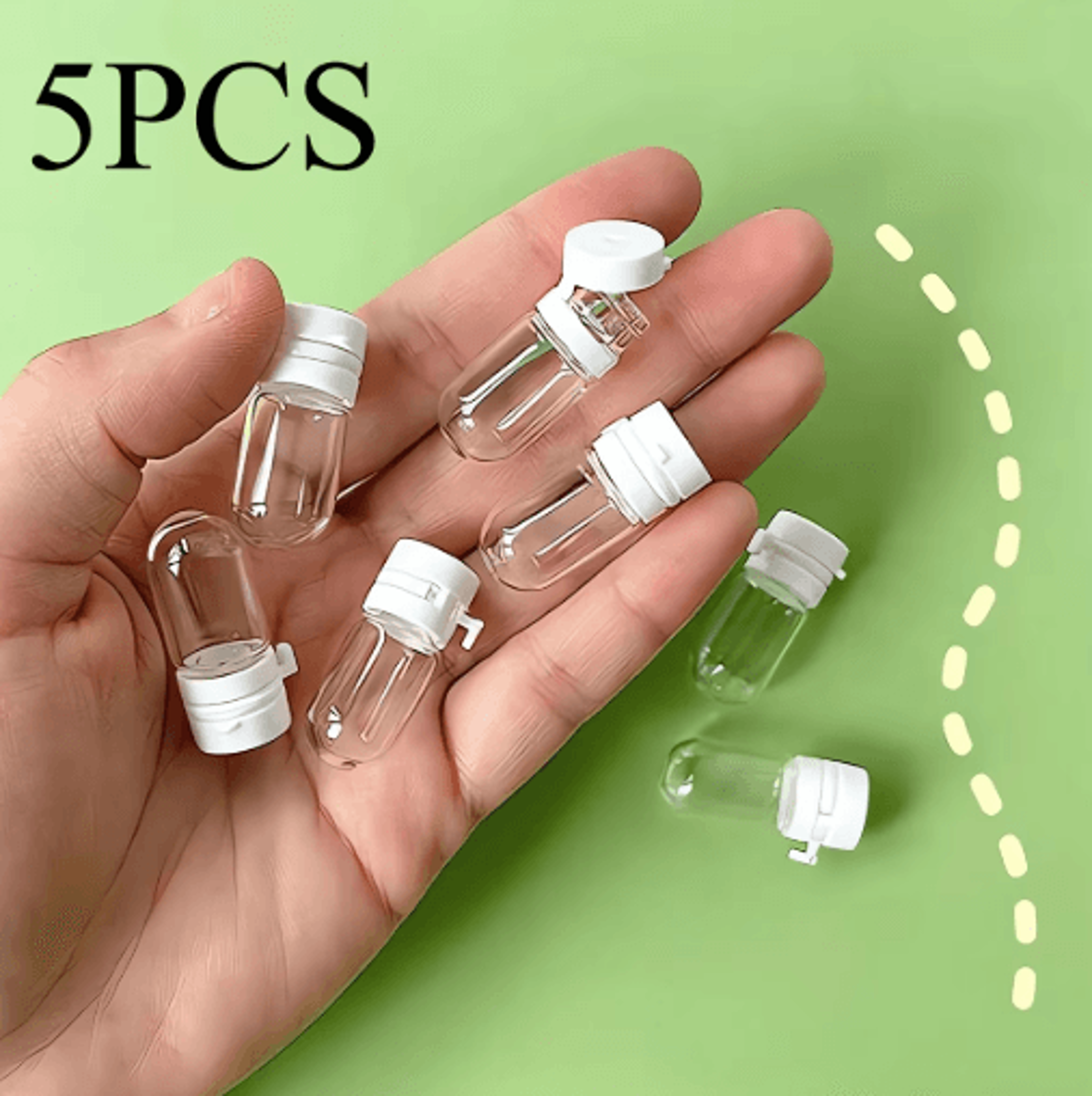 5Pcs Clear LeakProof Travel Bottles  Portable Makeup Remover  Lotion Dispensers 3
