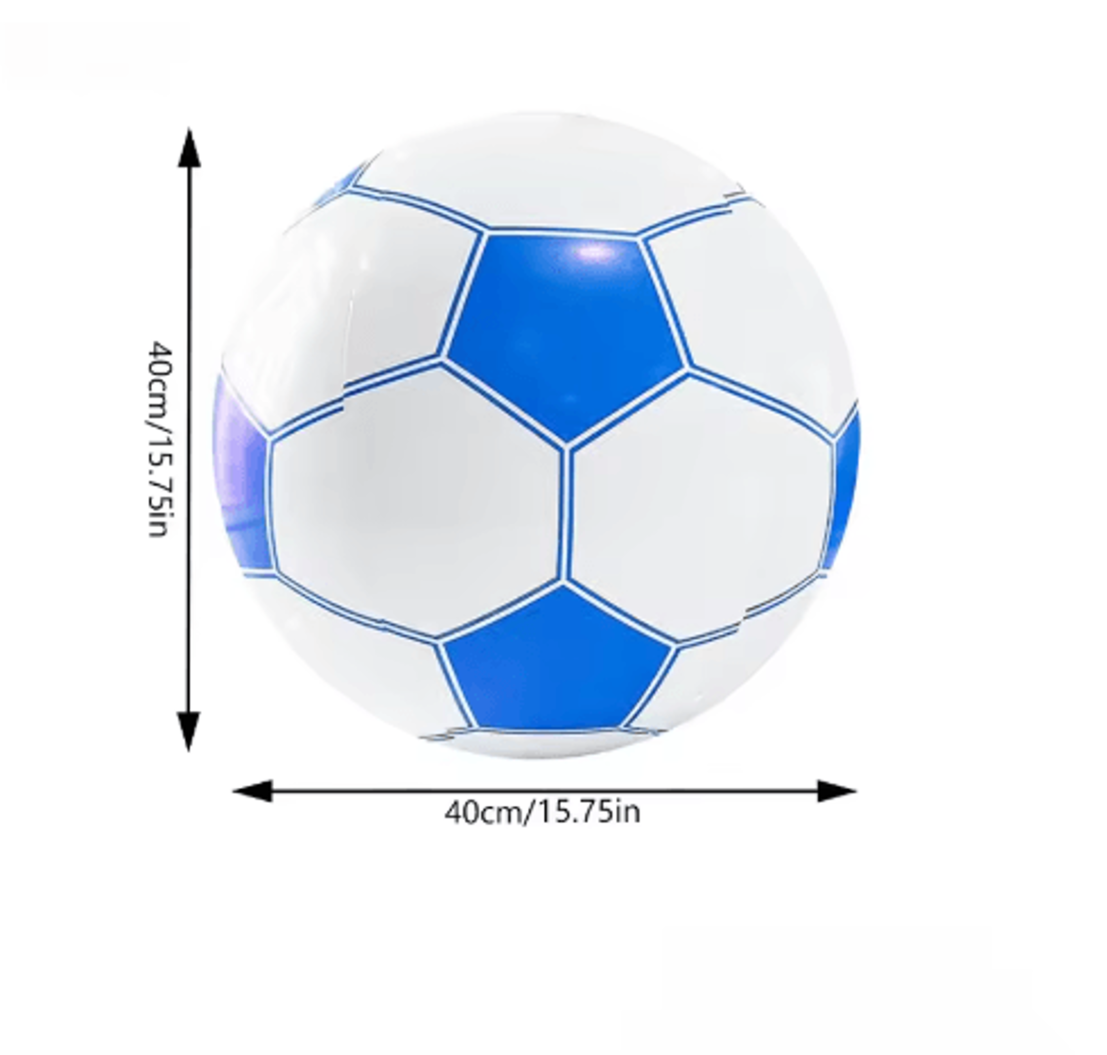 Giant 4D Blue Soccer Foil Balloon  Round Sports Party Decoration 2