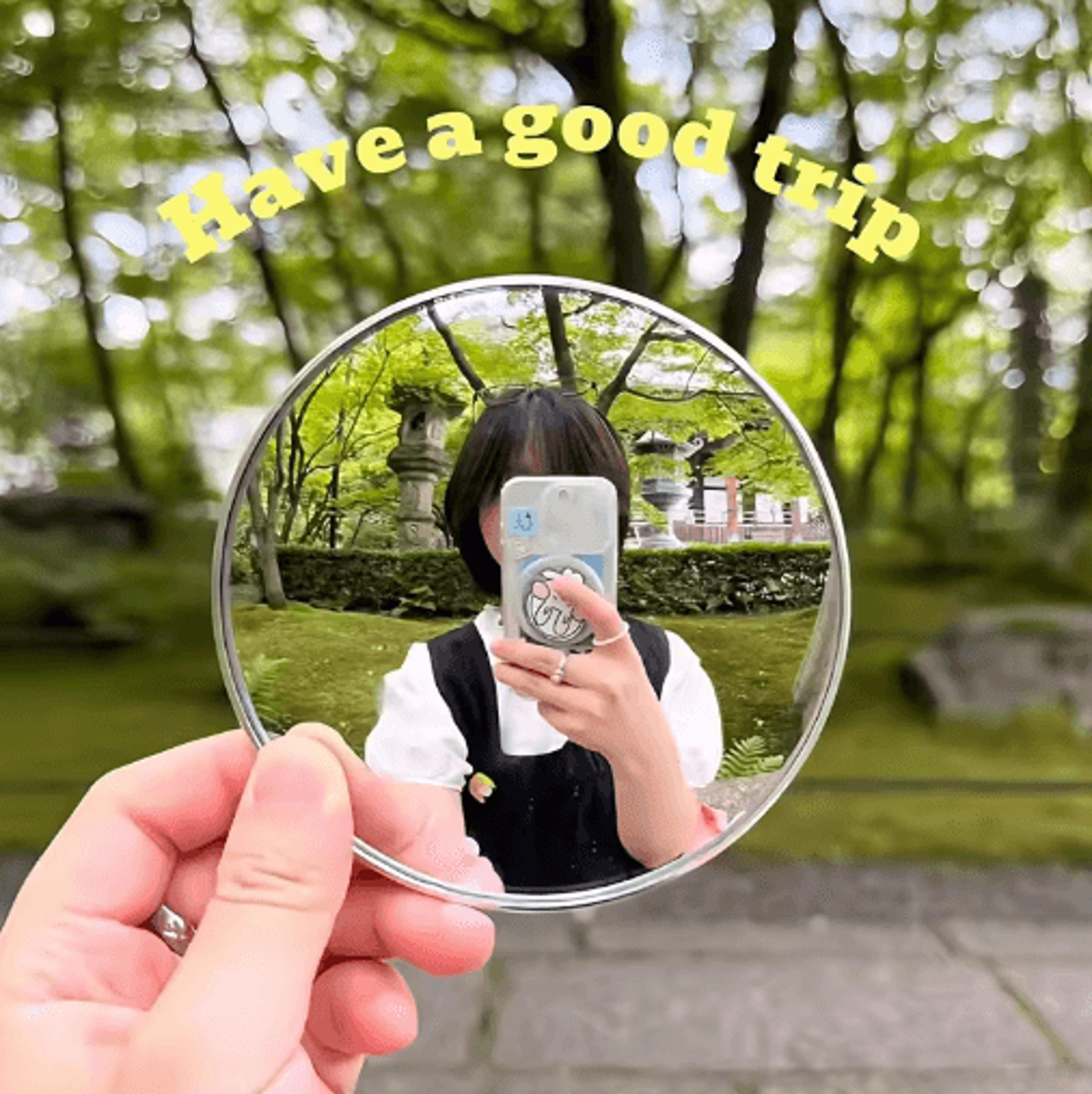 Round Convex Selfie Mirror  WideAngle Travel Photography Prop 8