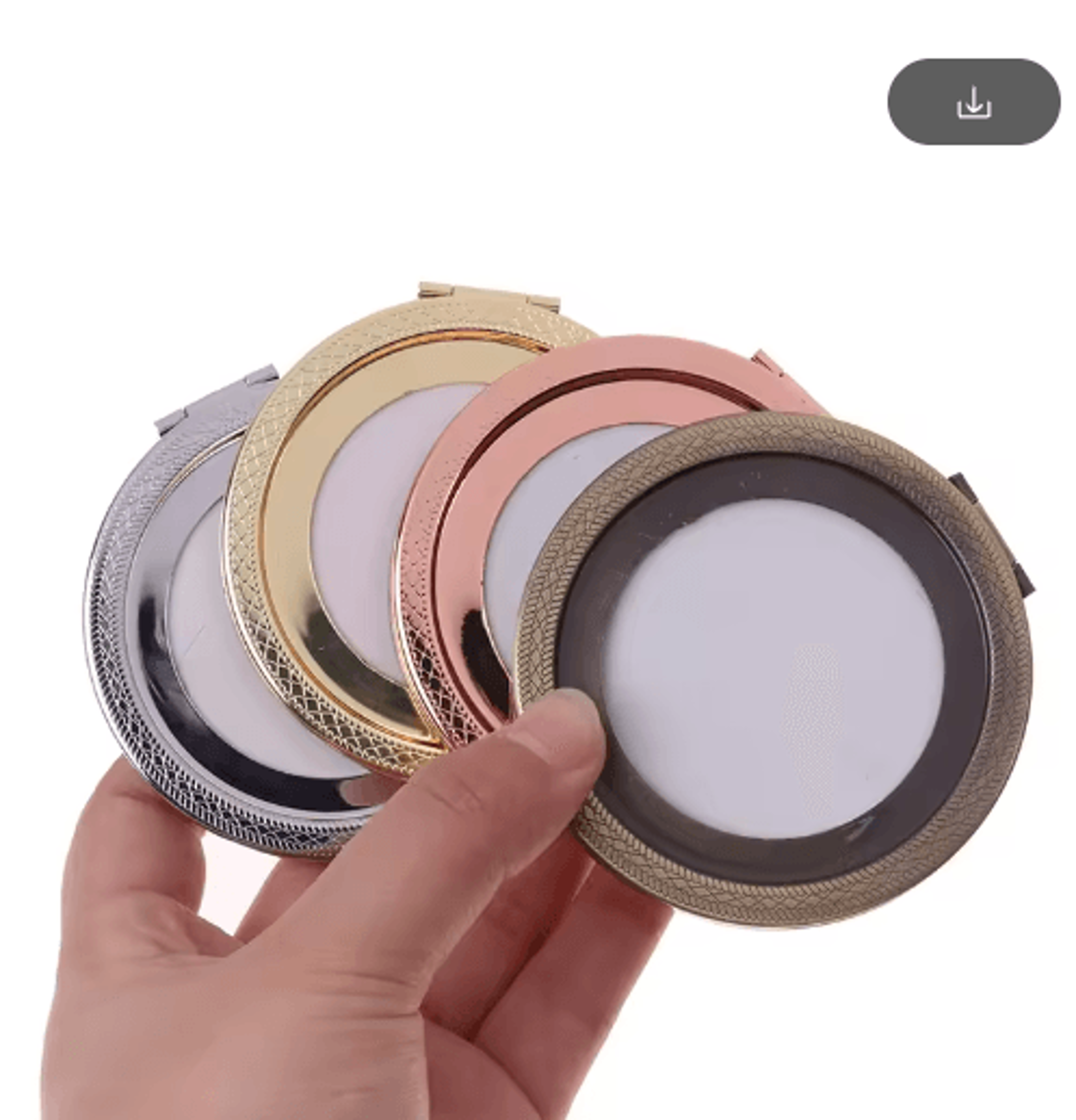 Vintage DoubleSided Compact Mirror  Foldable Mini Pocket Makeup Mirror 6