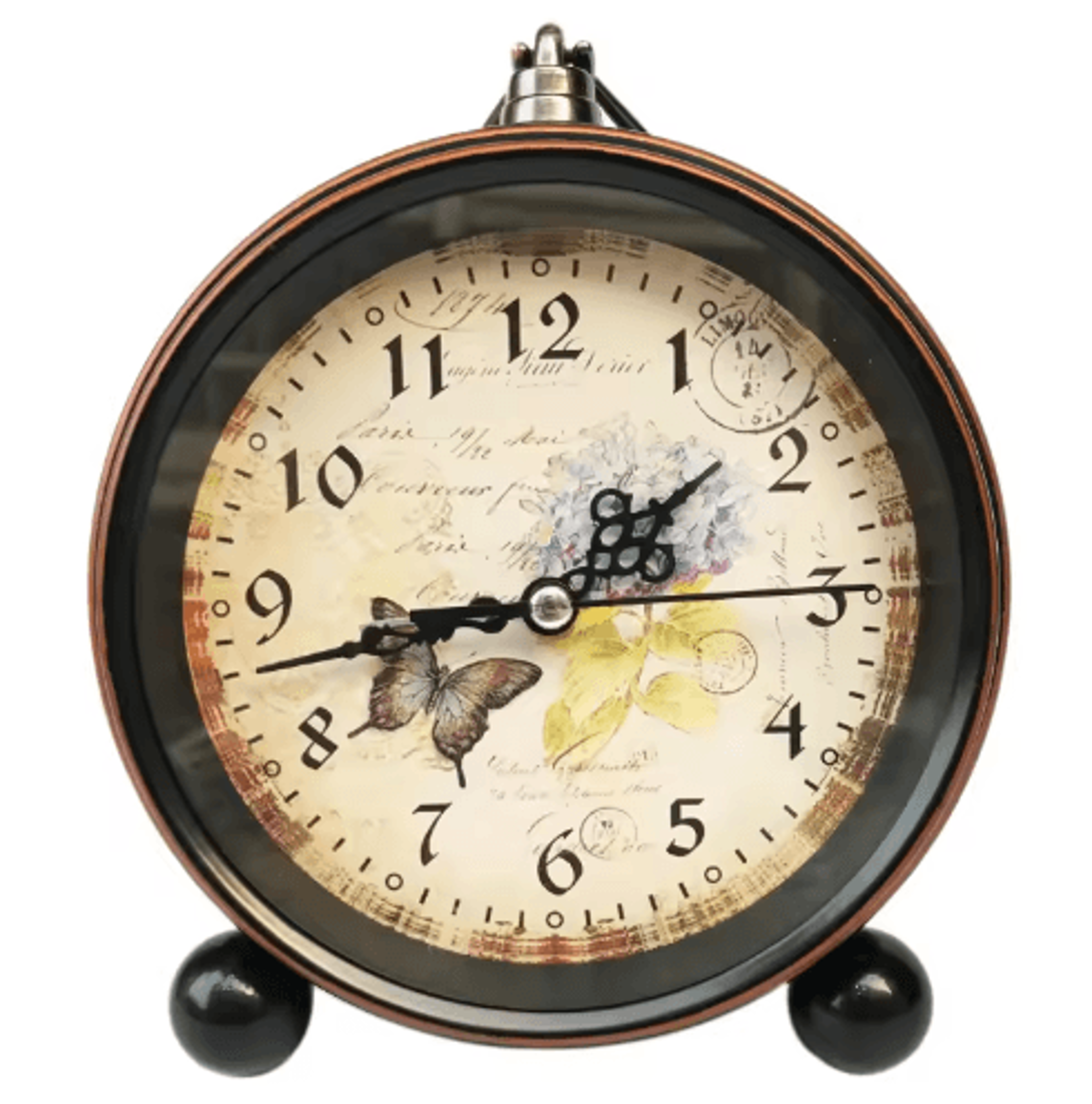 Vintage Metal Alarm Clock  Super Silent Quartz Desk Clock With Night Light 5