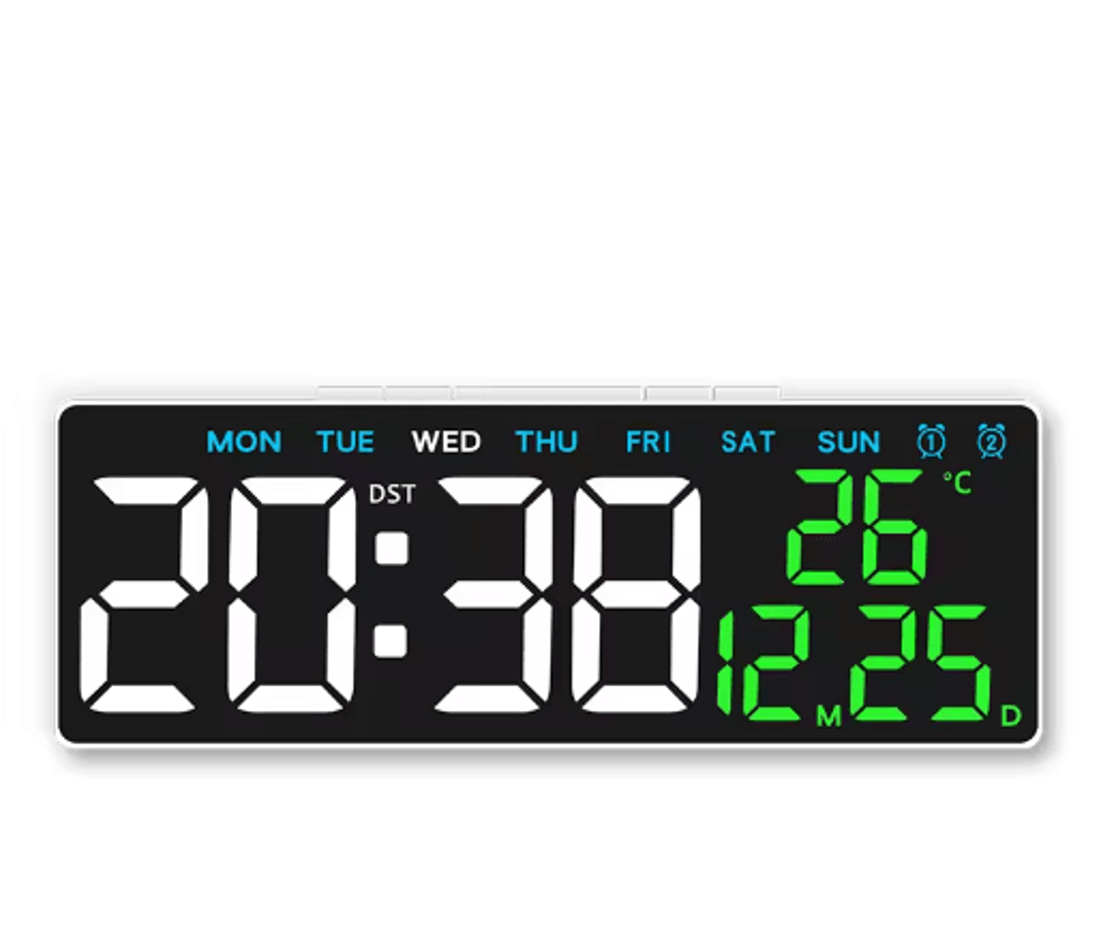 USB Digital Alarm Clock  Dual Alarm LED Desk Clock With Adjustable Brightness 1
