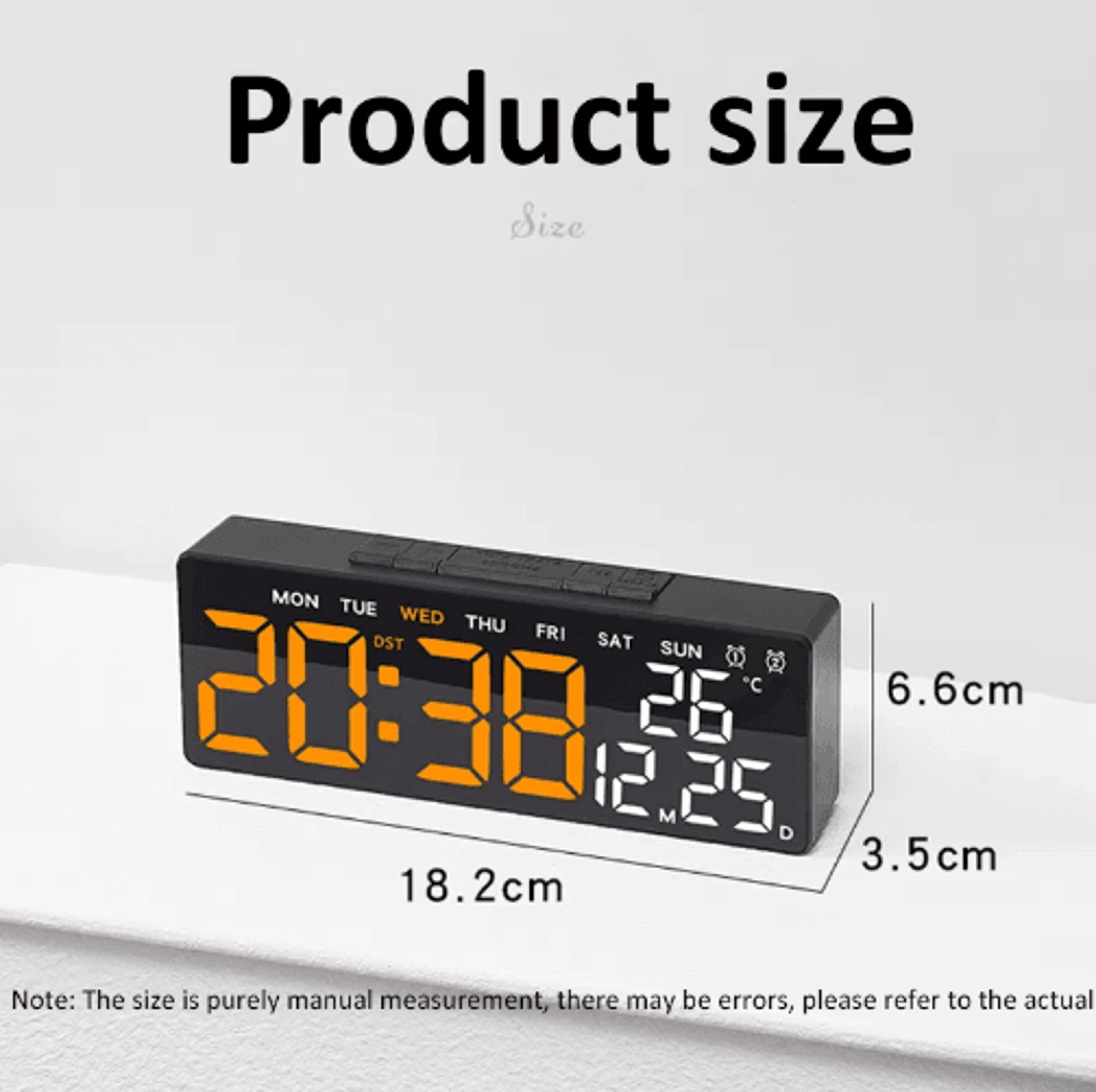 USB Digital Alarm Clock  Dual Alarm LED Desk Clock With Adjustable Brightness 11