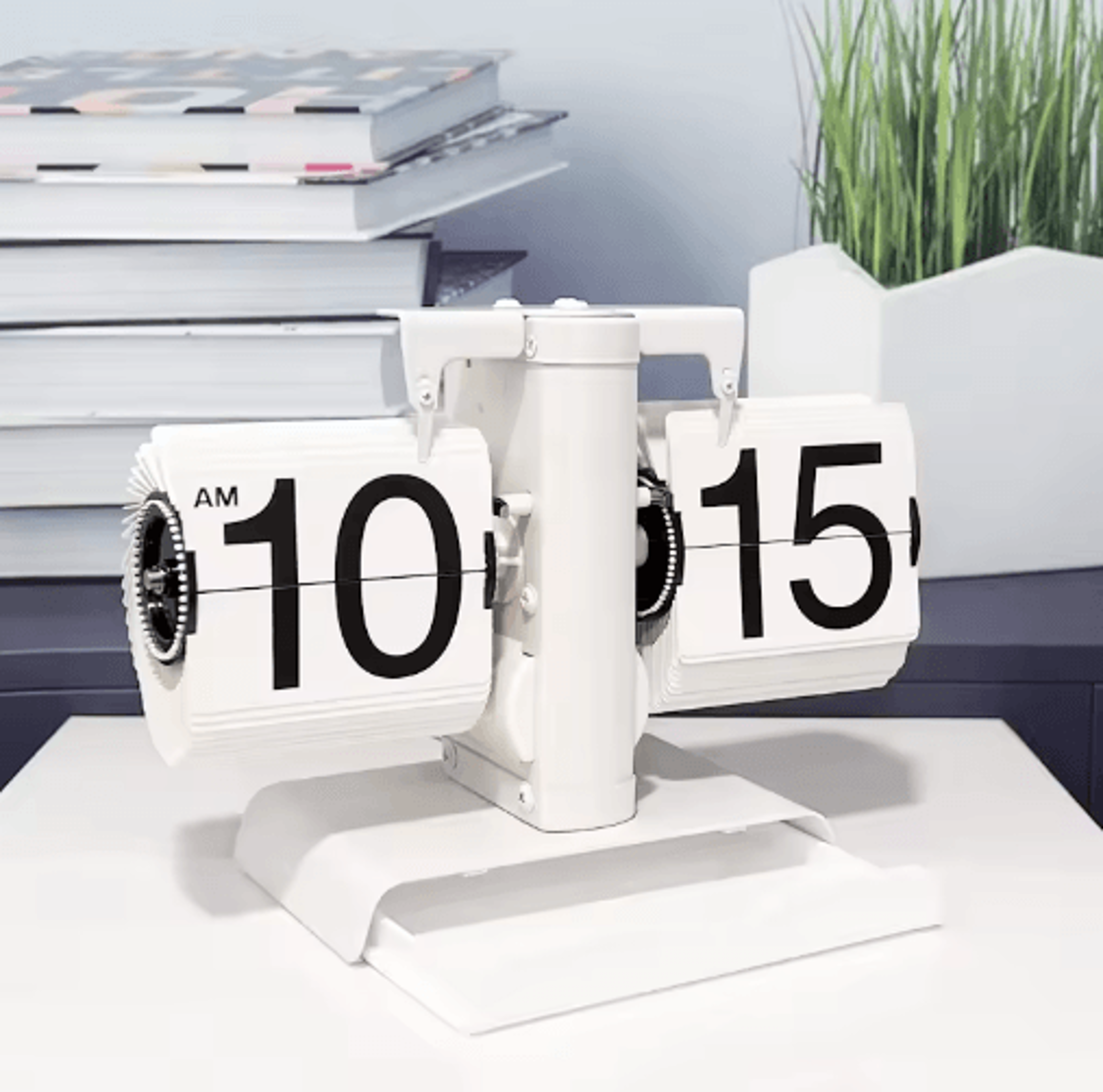 Vintage Flip Clock  Retro BatteryPowered Flip Down Desk Clock 1