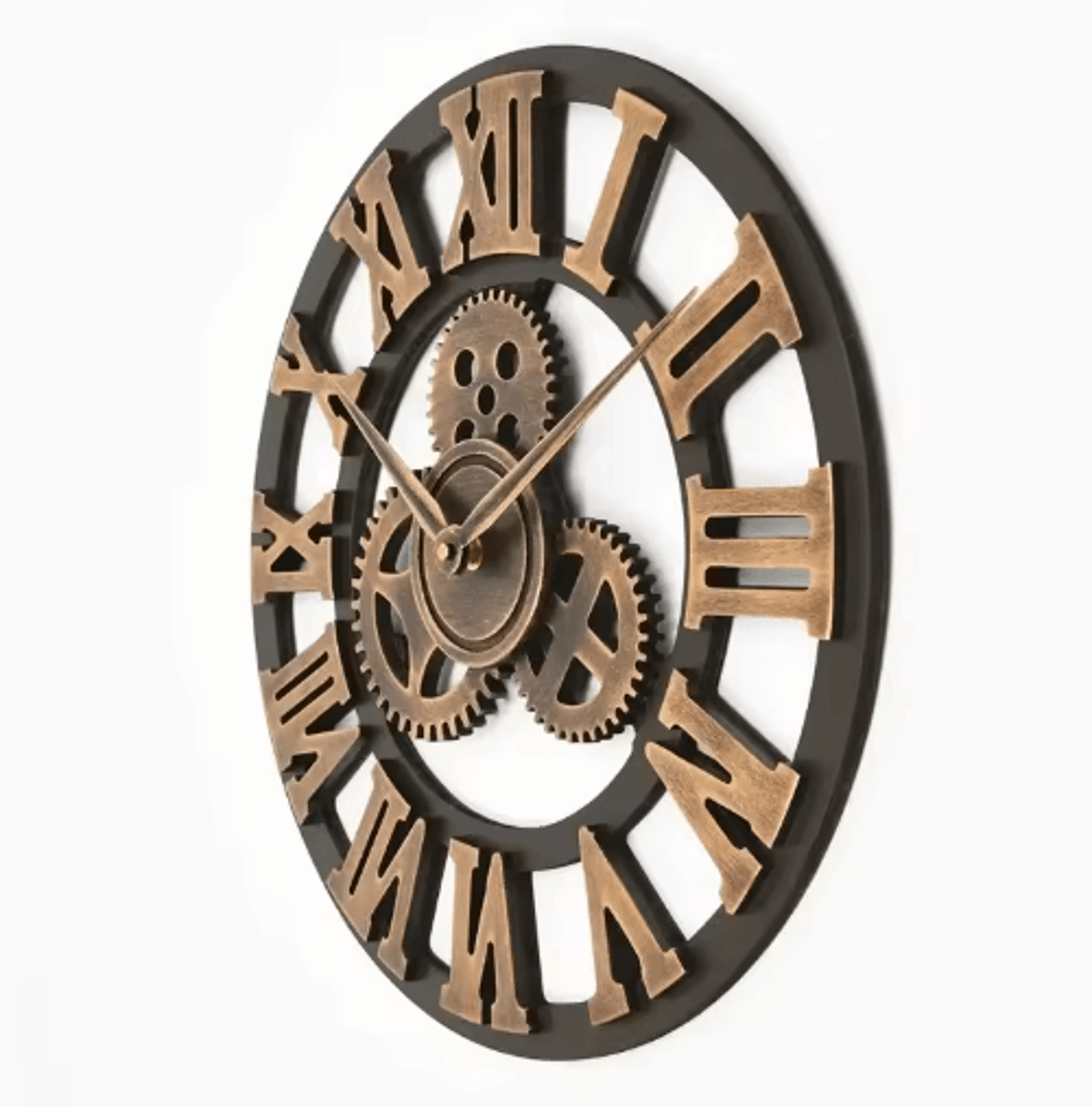 Industrial Moving Gear Wall Clock  Rustic Metal Decorative Clock 303540CM 5