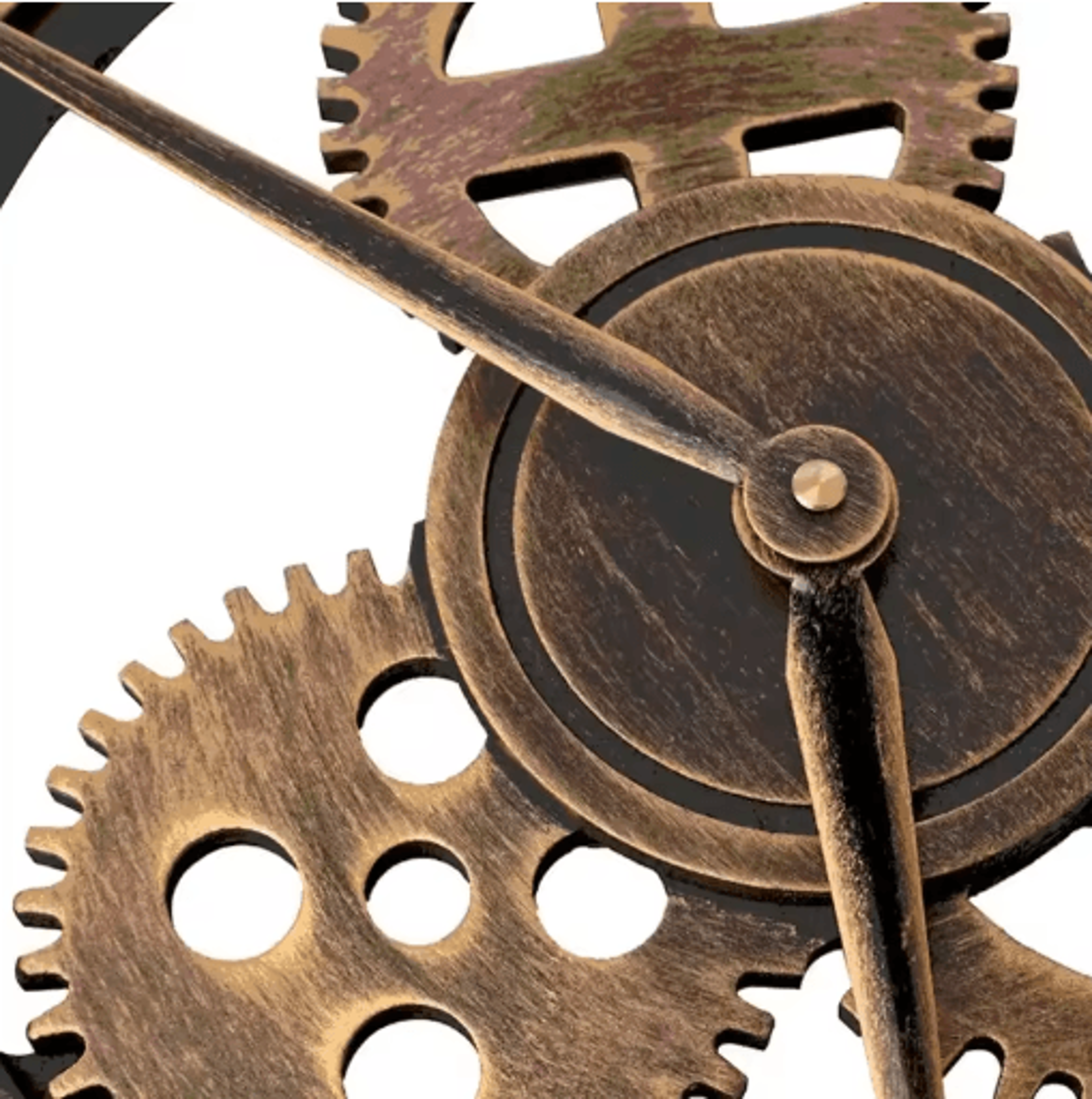 Industrial Moving Gear Wall Clock  Rustic Metal Decorative Clock 303540CM 6