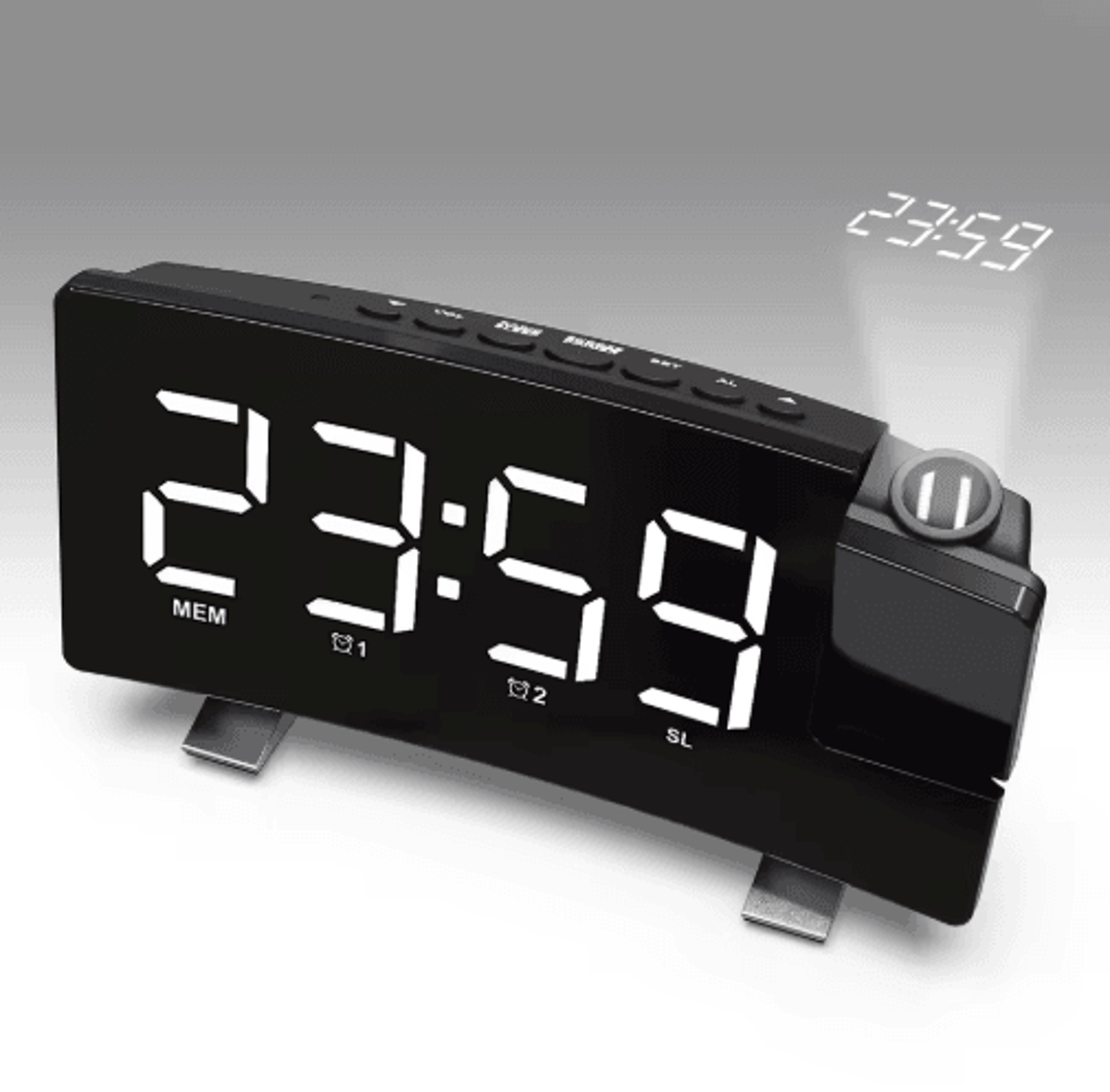 180 Projection Digital Alarm Clock  Large LED Bedroom Clock For Wall  Ceiling 4