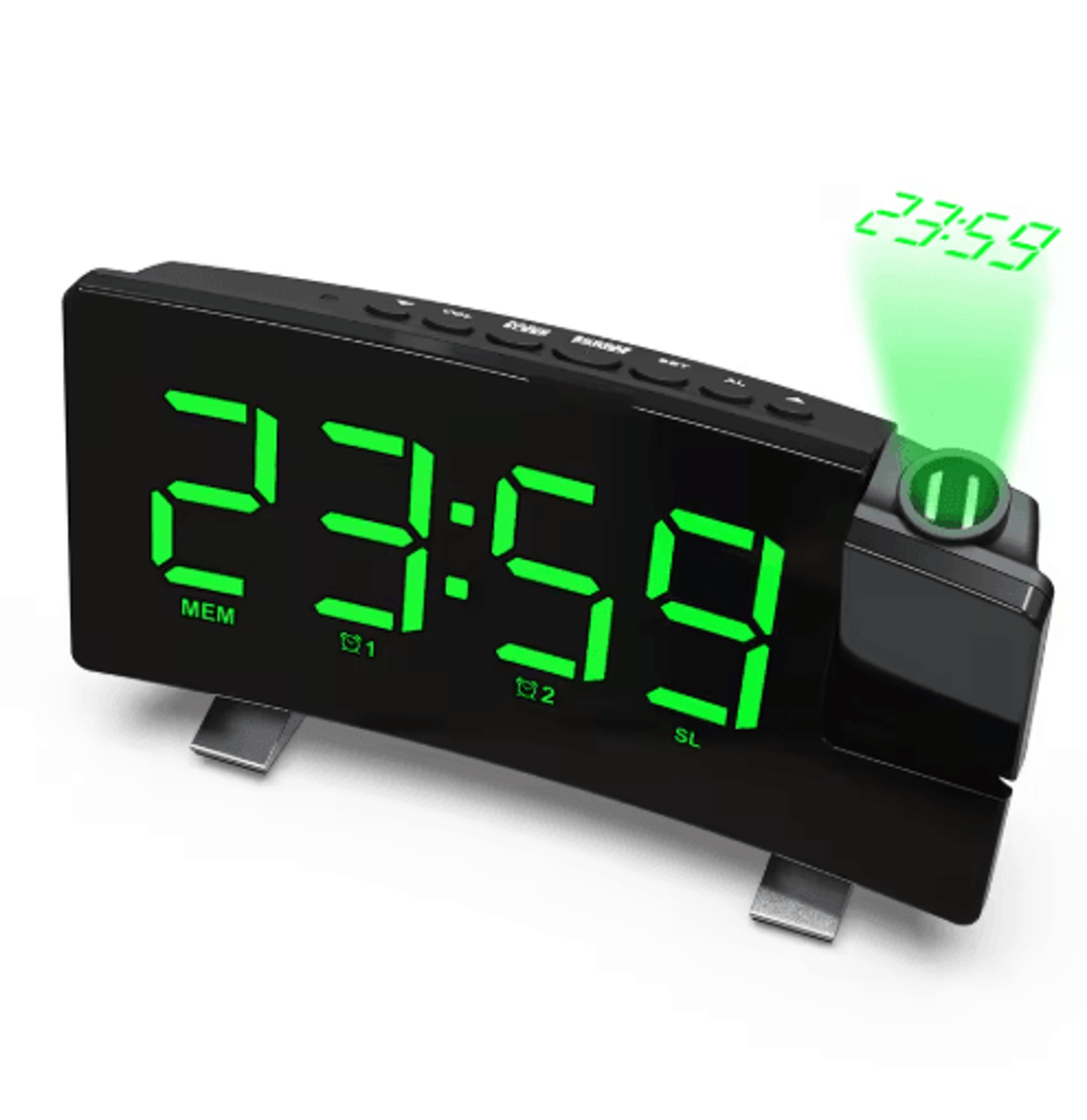 180 Projection Digital Alarm Clock  Large LED Bedroom Clock For Wall  Ceiling 2