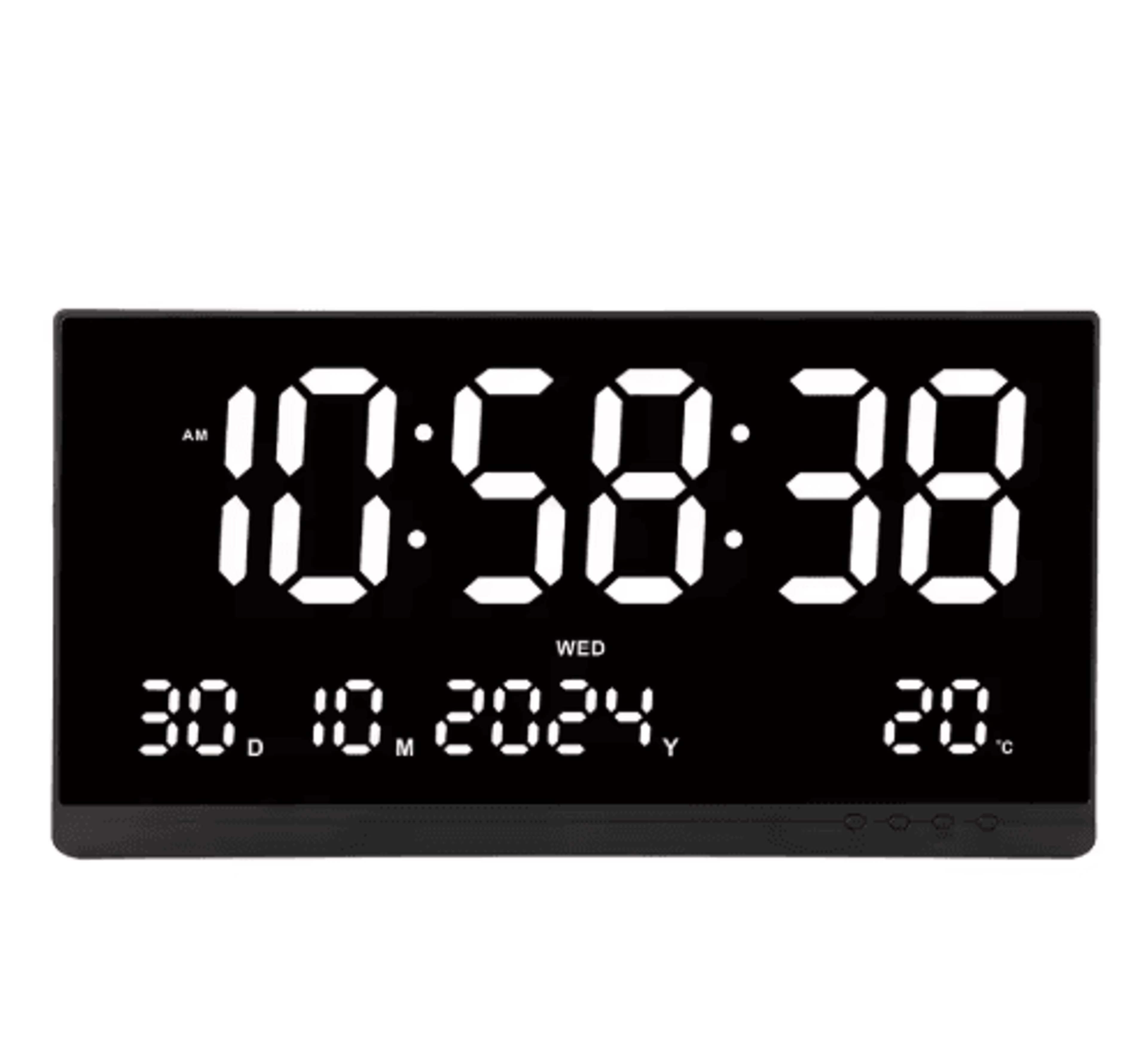 21 Large Digital Wall Clock  LED Calendar Temperature  Alarm Display 3