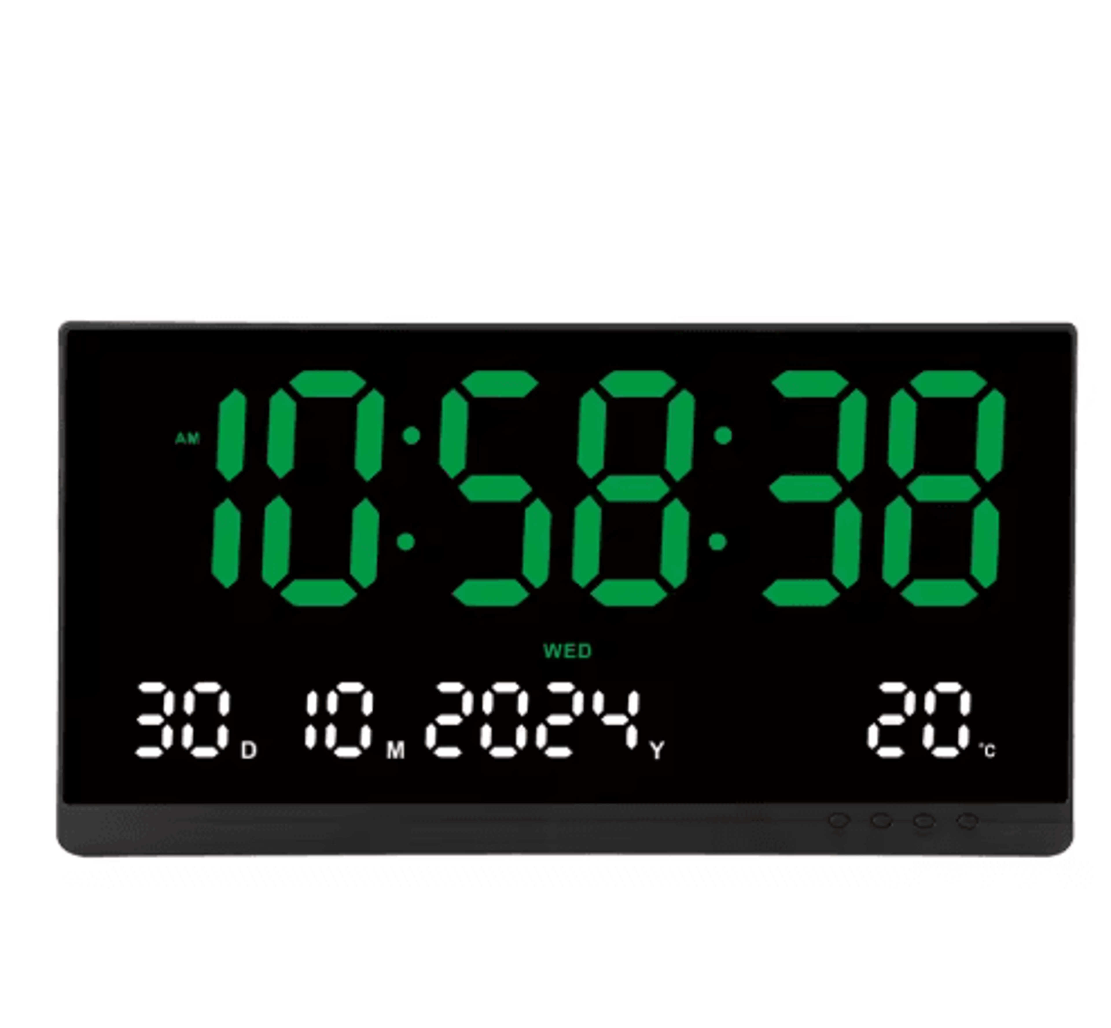 21 Large Digital Wall Clock  LED Calendar Temperature  Alarm Display 4