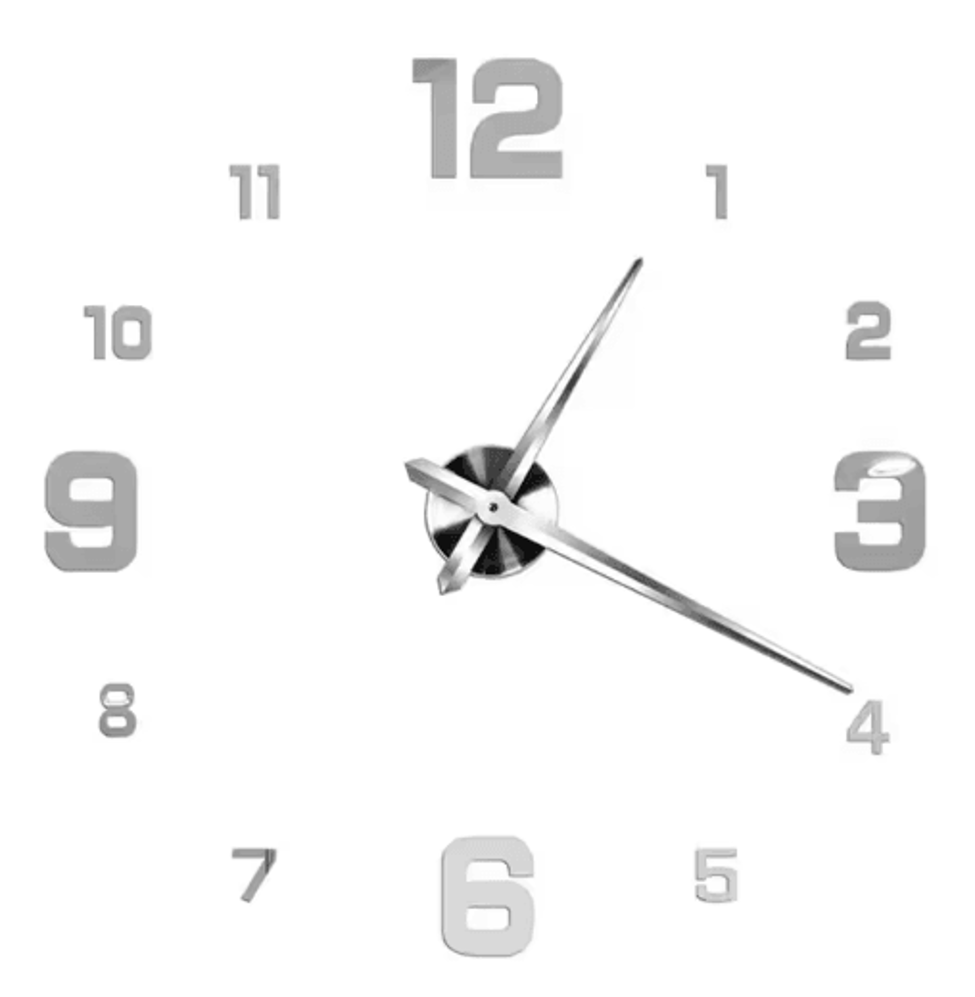 Large Roman Numeral Mirror Wall Clock  2D3D DIY Acrylic Quartz Clock 18
