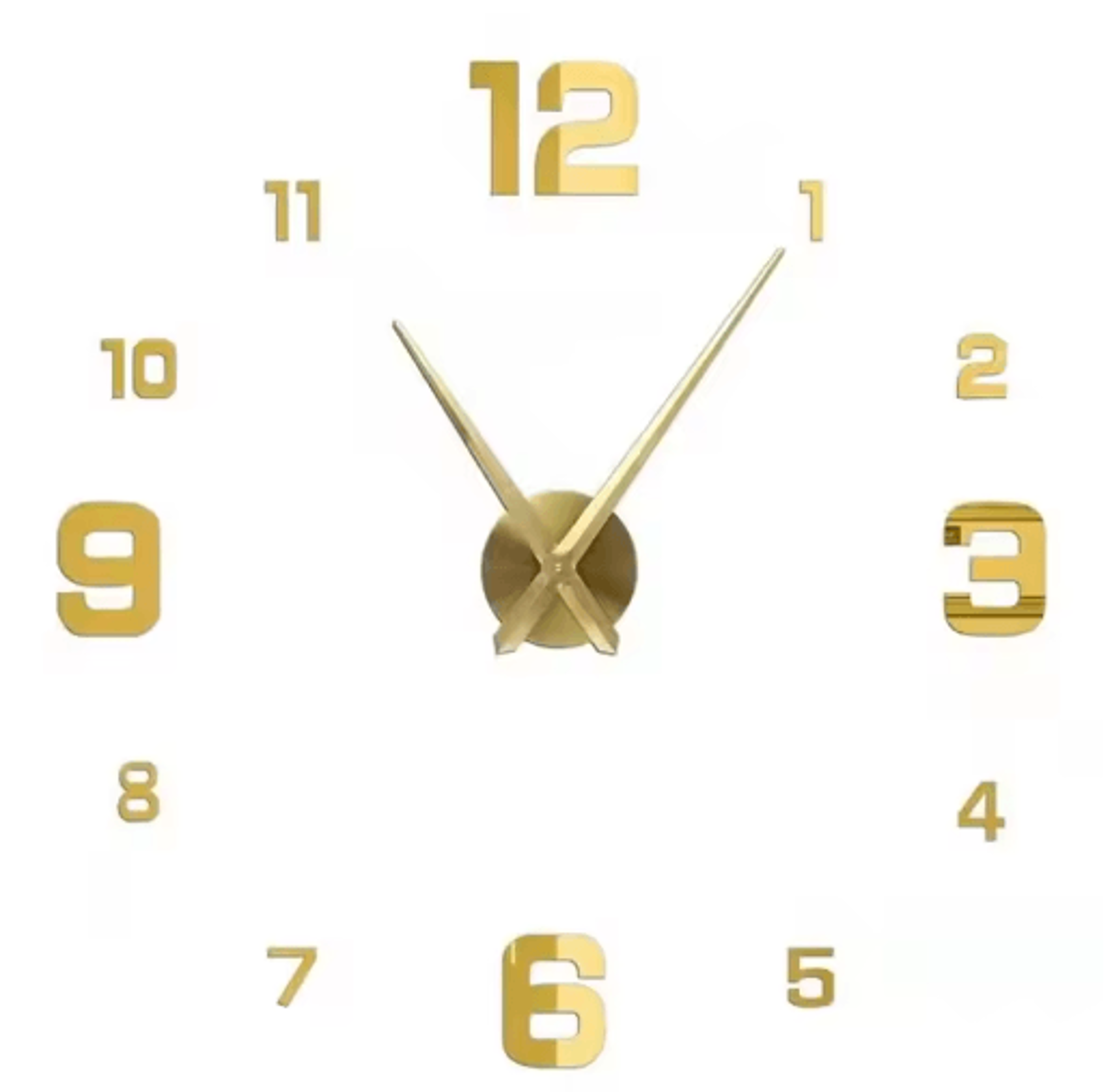 Large Roman Numeral Mirror Wall Clock  2D3D DIY Acrylic Quartz Clock 19