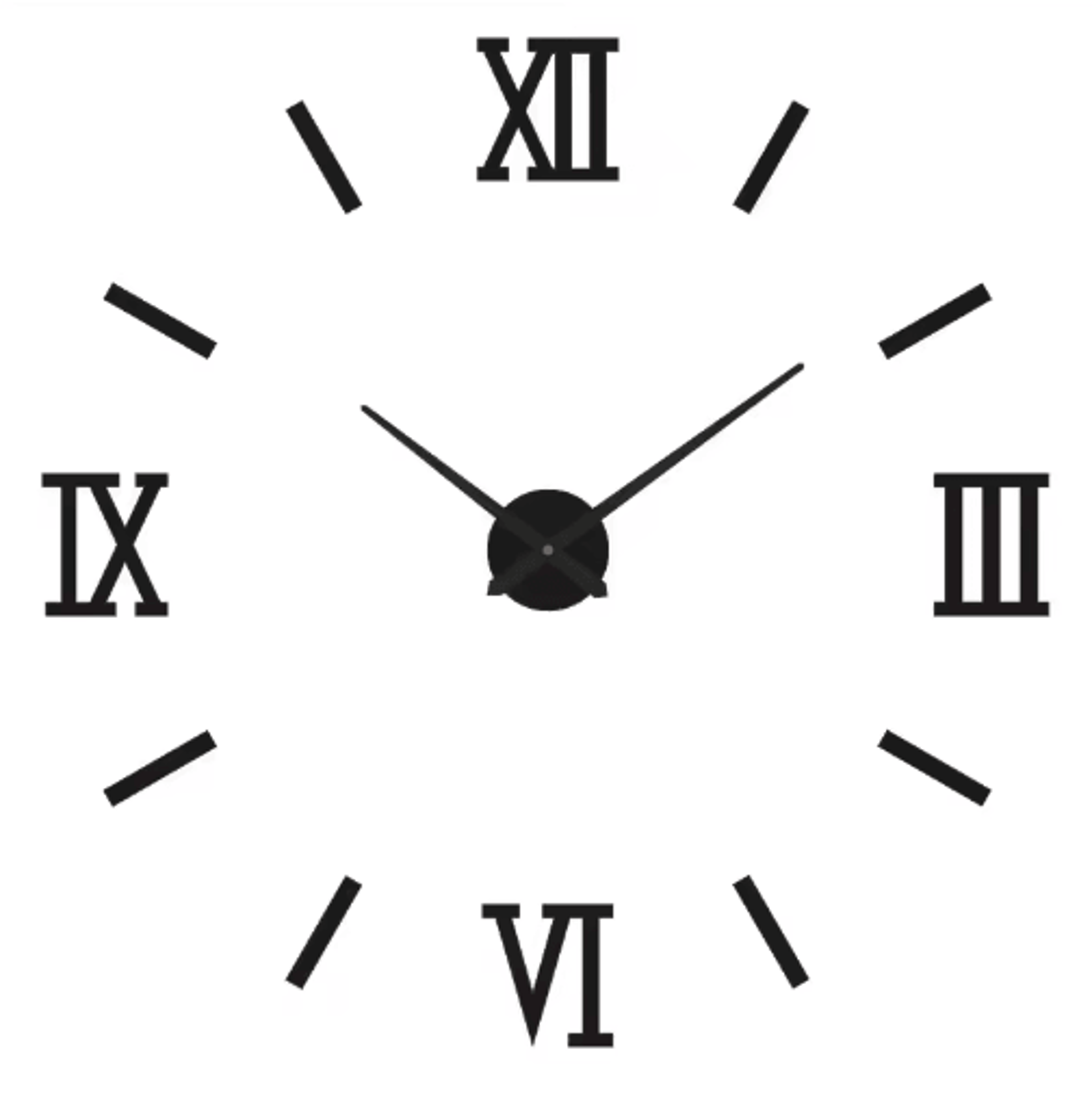 Large Roman Numeral Mirror Wall Clock  2D3D DIY Acrylic Quartz Clock 17