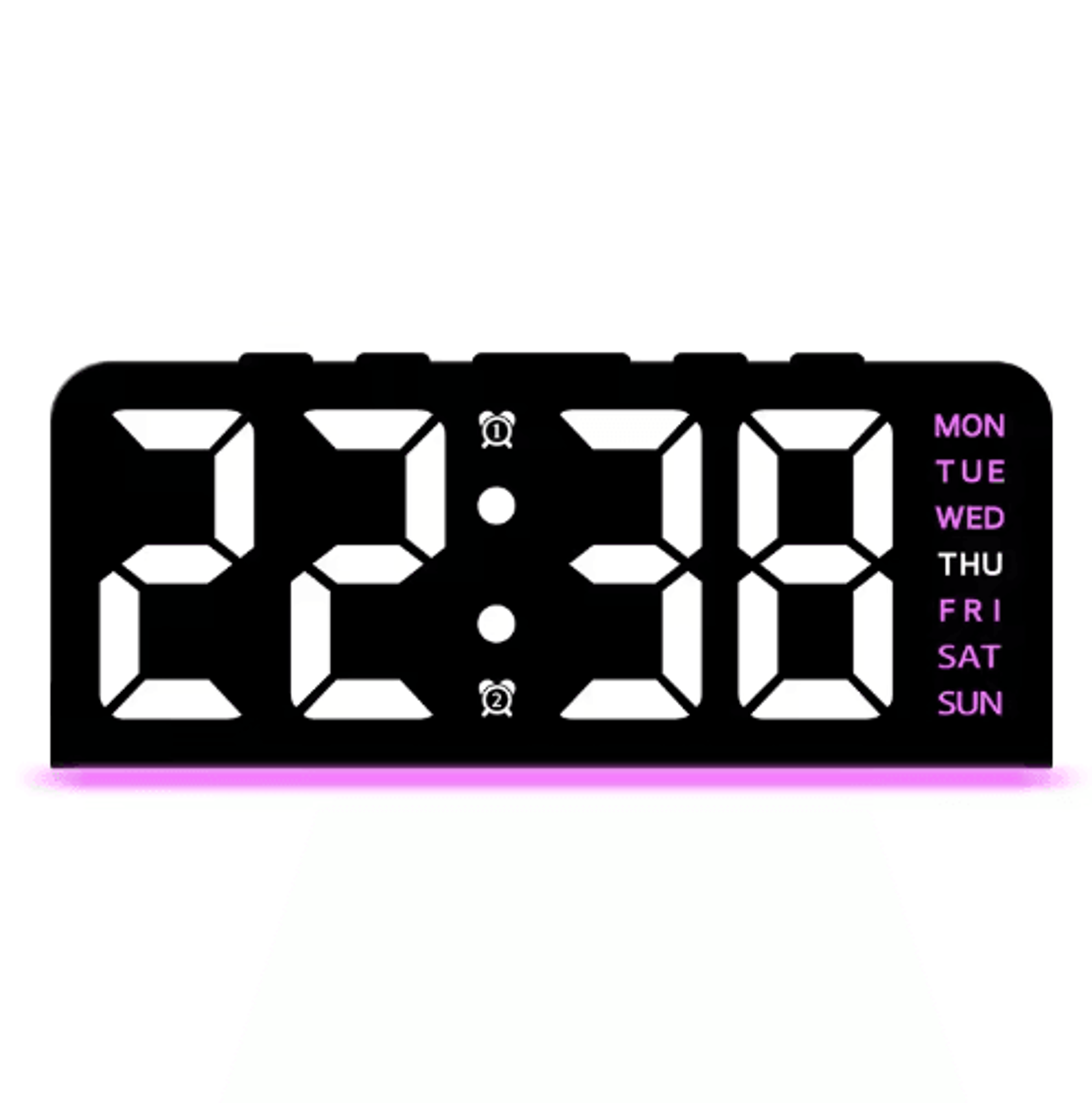 Digital LED Dual Alarm Clock  Date Display Snooze  Night Light 5