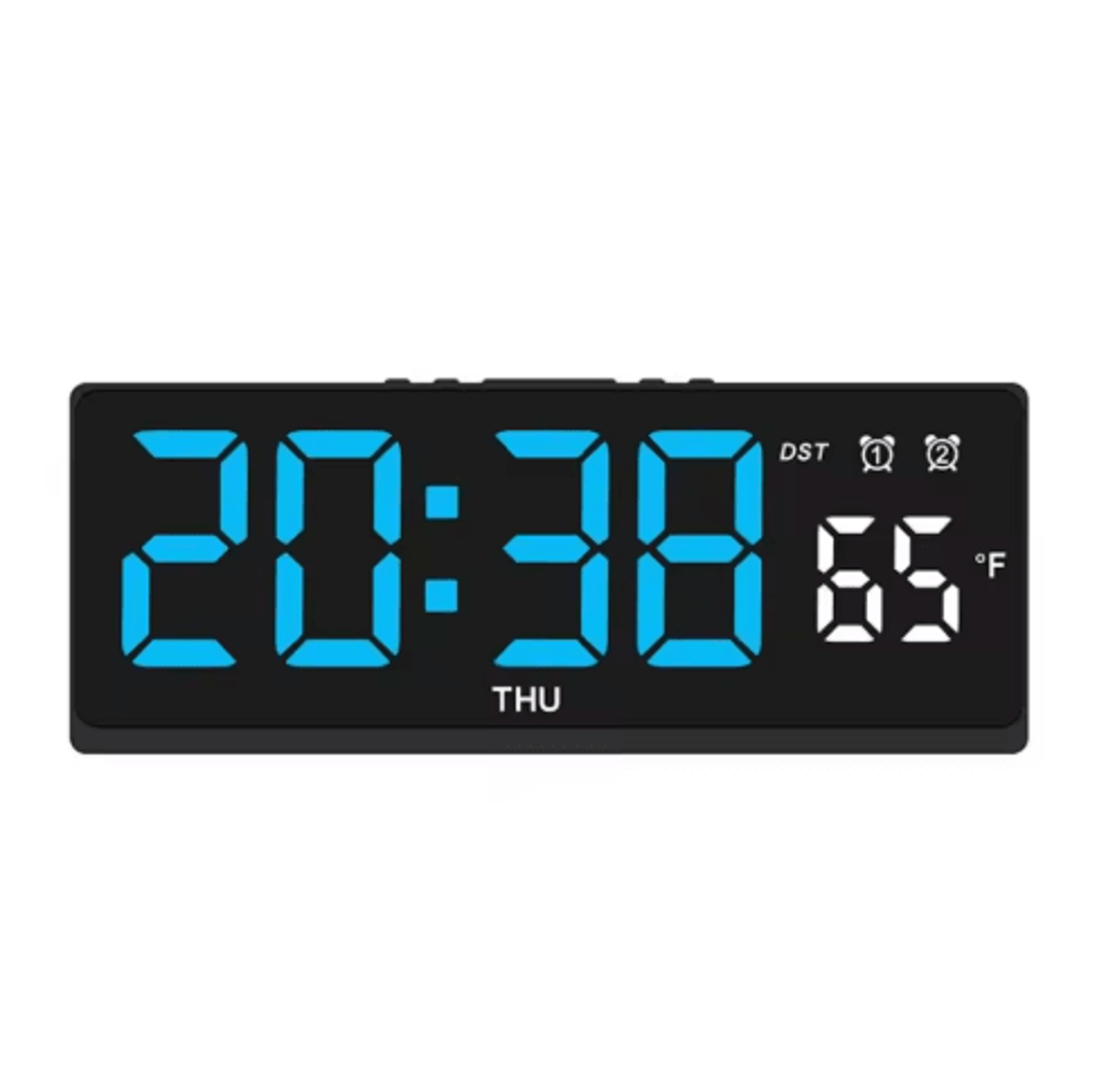 HouseShaped LED Alarm Clock  Dimmable Night Light With Date  Week Display 2