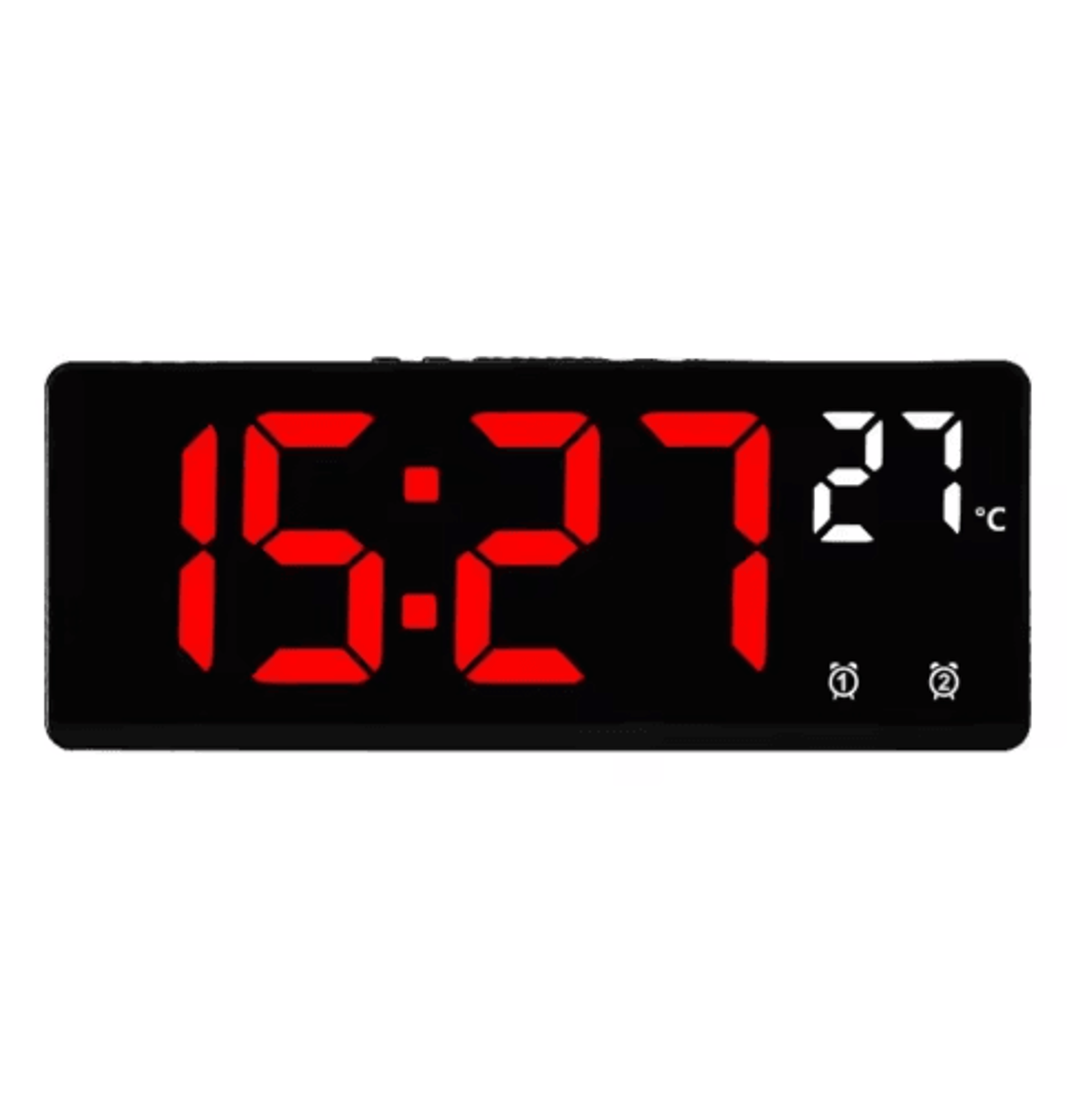 HouseShaped LED Alarm Clock  Dimmable Night Light With Date  Week Display 1