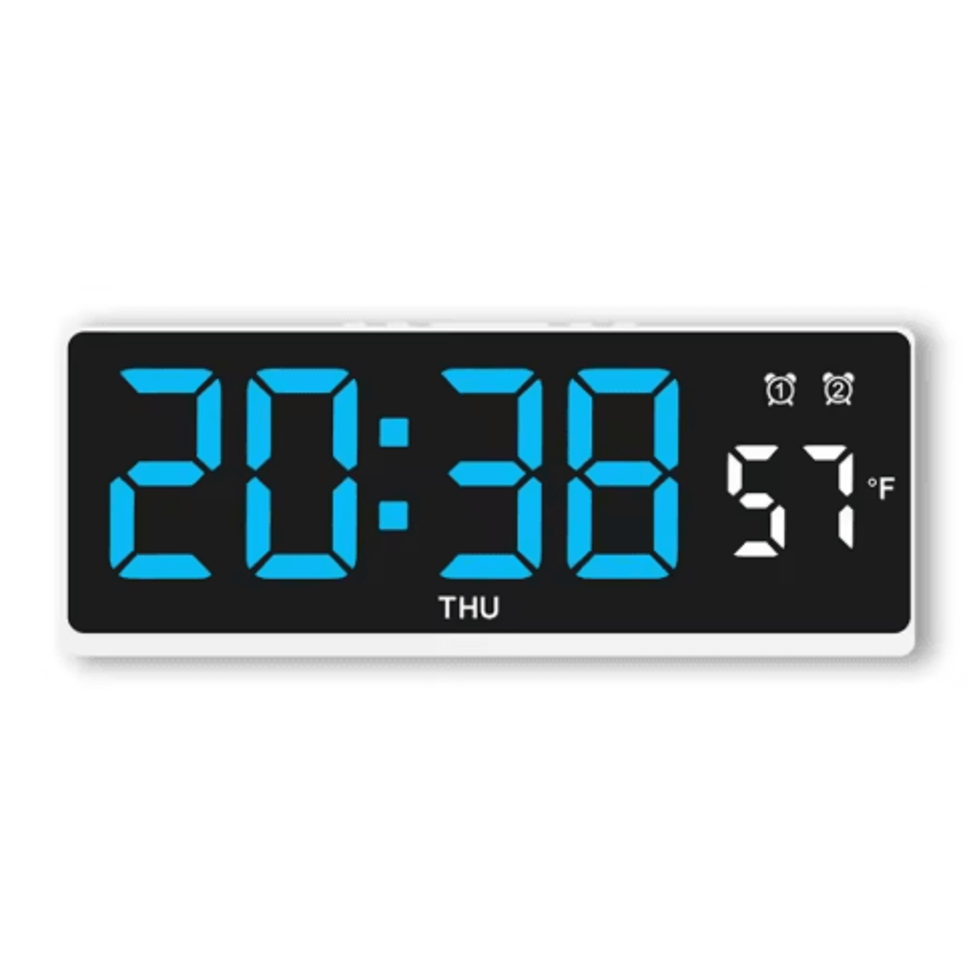 HouseShaped LED Alarm Clock  Dimmable Night Light With Date  Week Display 5