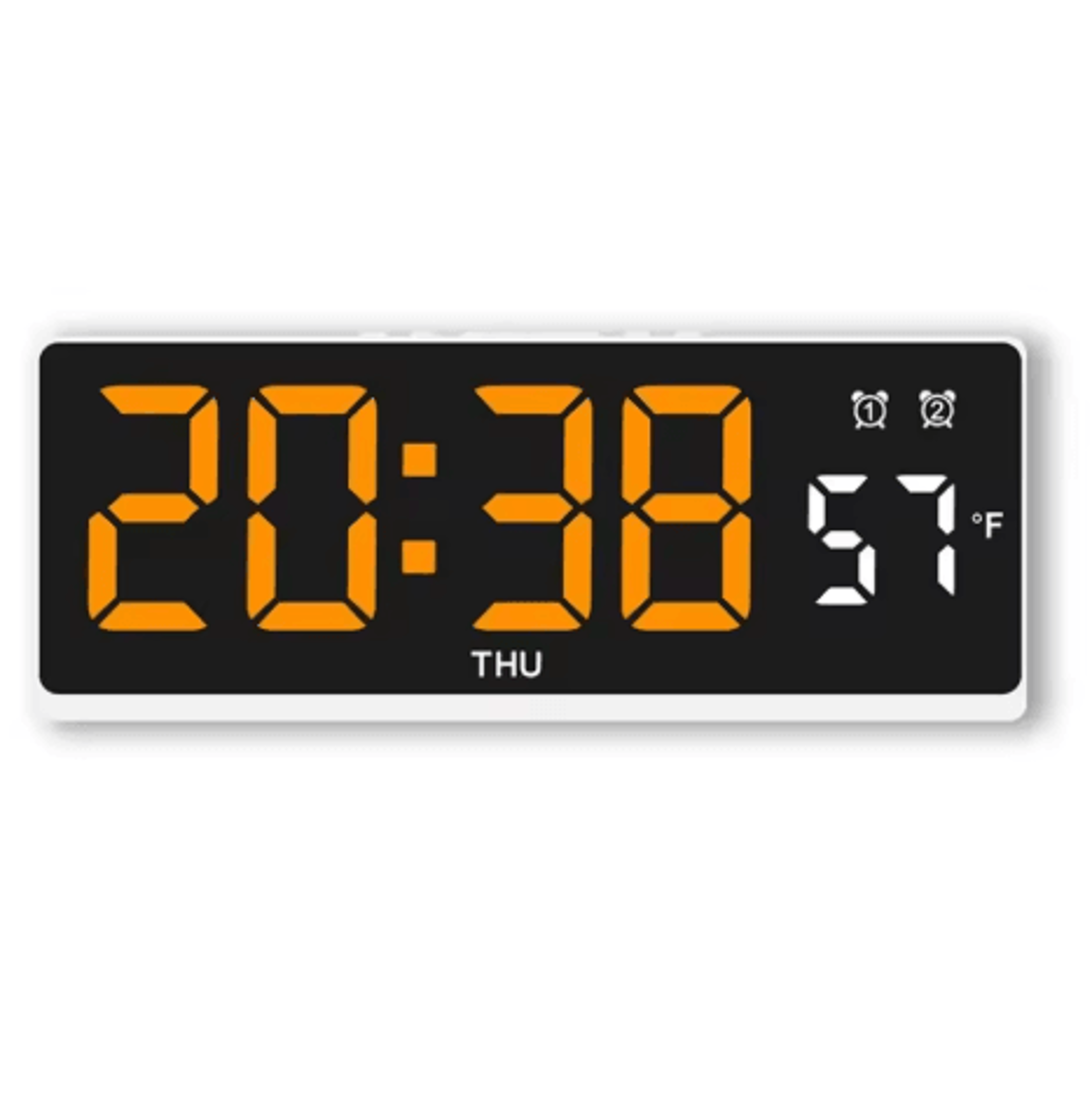 HouseShaped LED Alarm Clock  Dimmable Night Light With Date  Week Display 7
