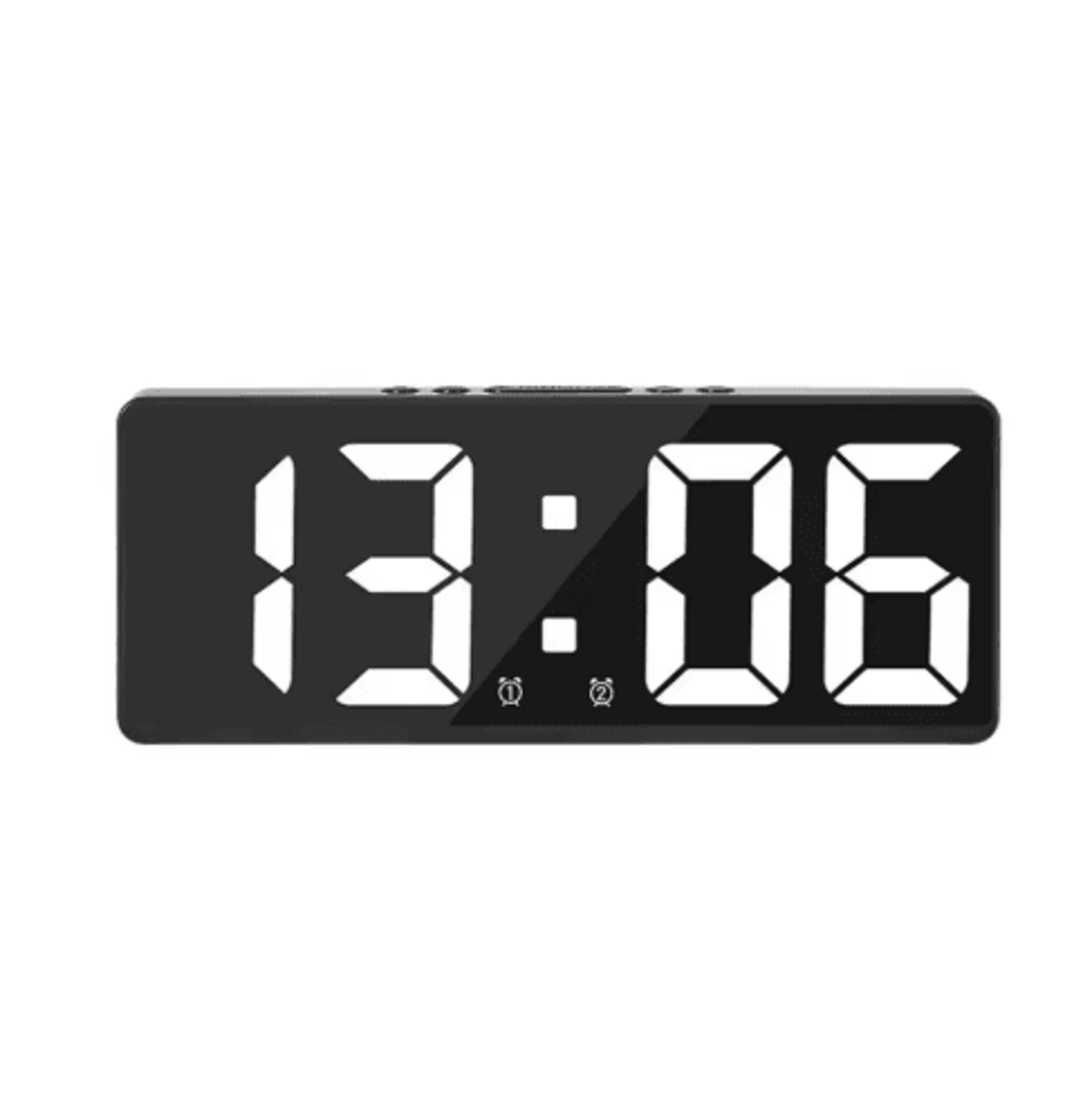 HouseShaped LED Alarm Clock  Dimmable Night Light With Date  Week Display 19