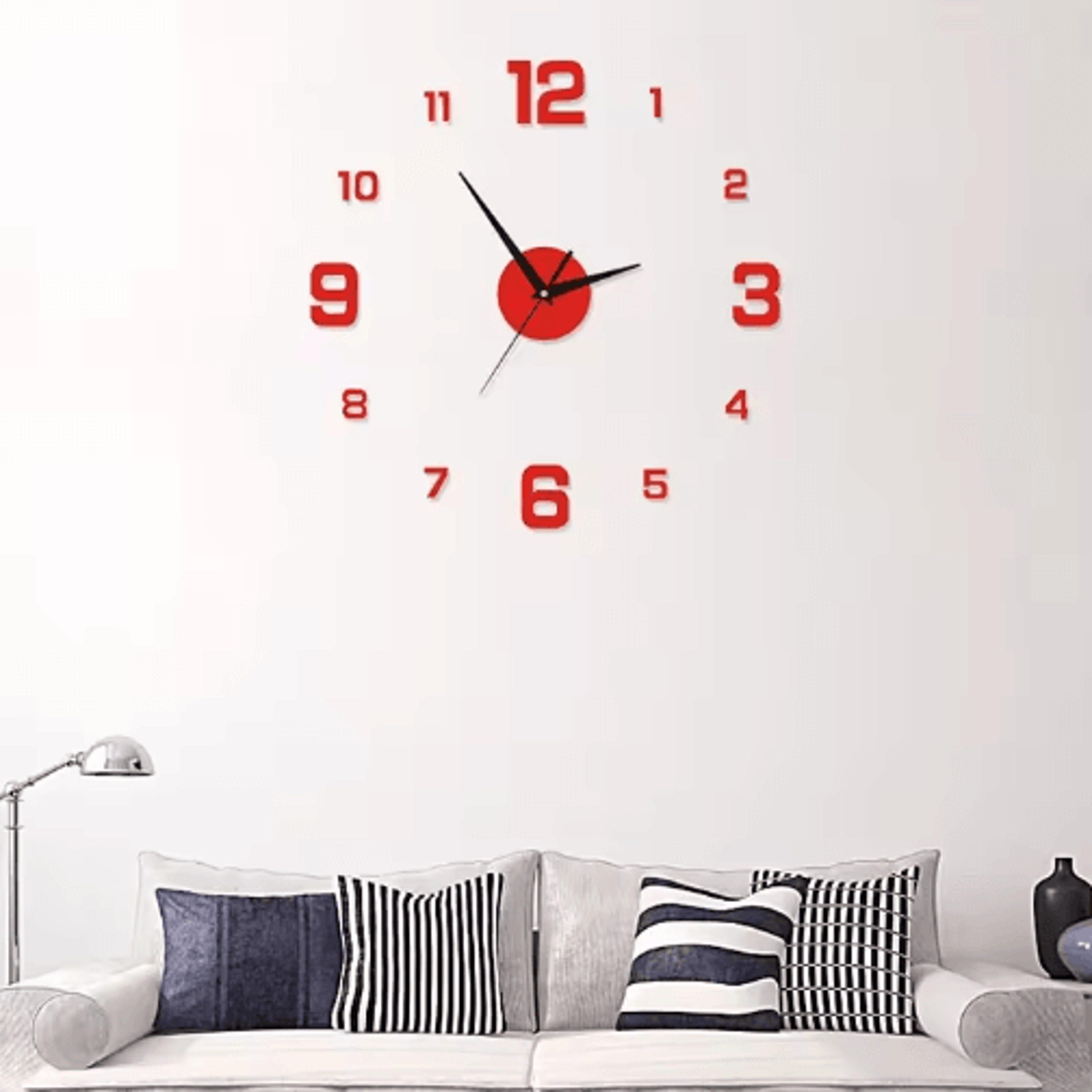 3D Luminous DIY Wall Clock  Frameless Acrylic Clock Stickers For Modern Decor 2