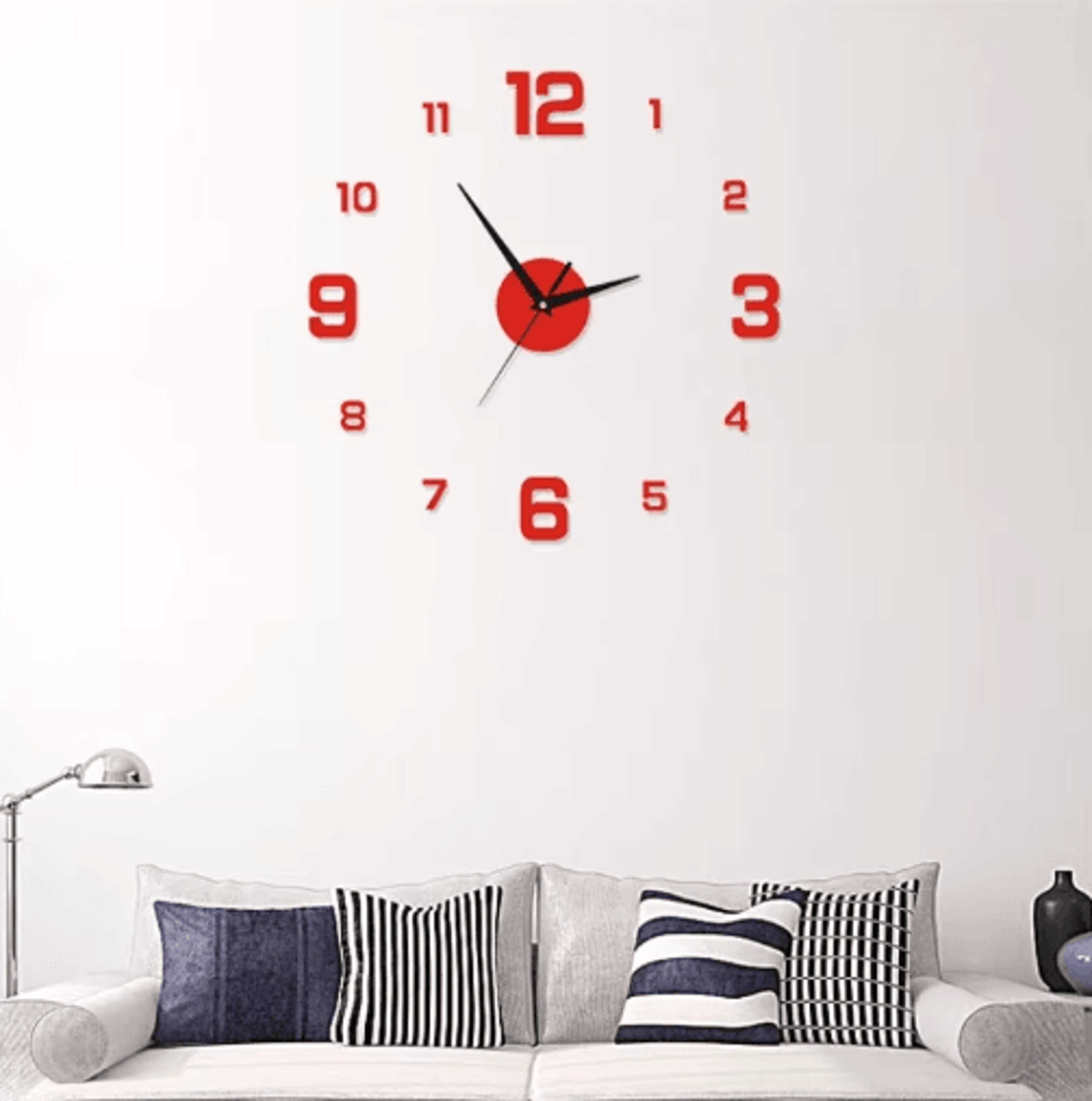 3D Luminous DIY Wall Clock  Frameless Acrylic Clock Stickers For Modern Decor 8
