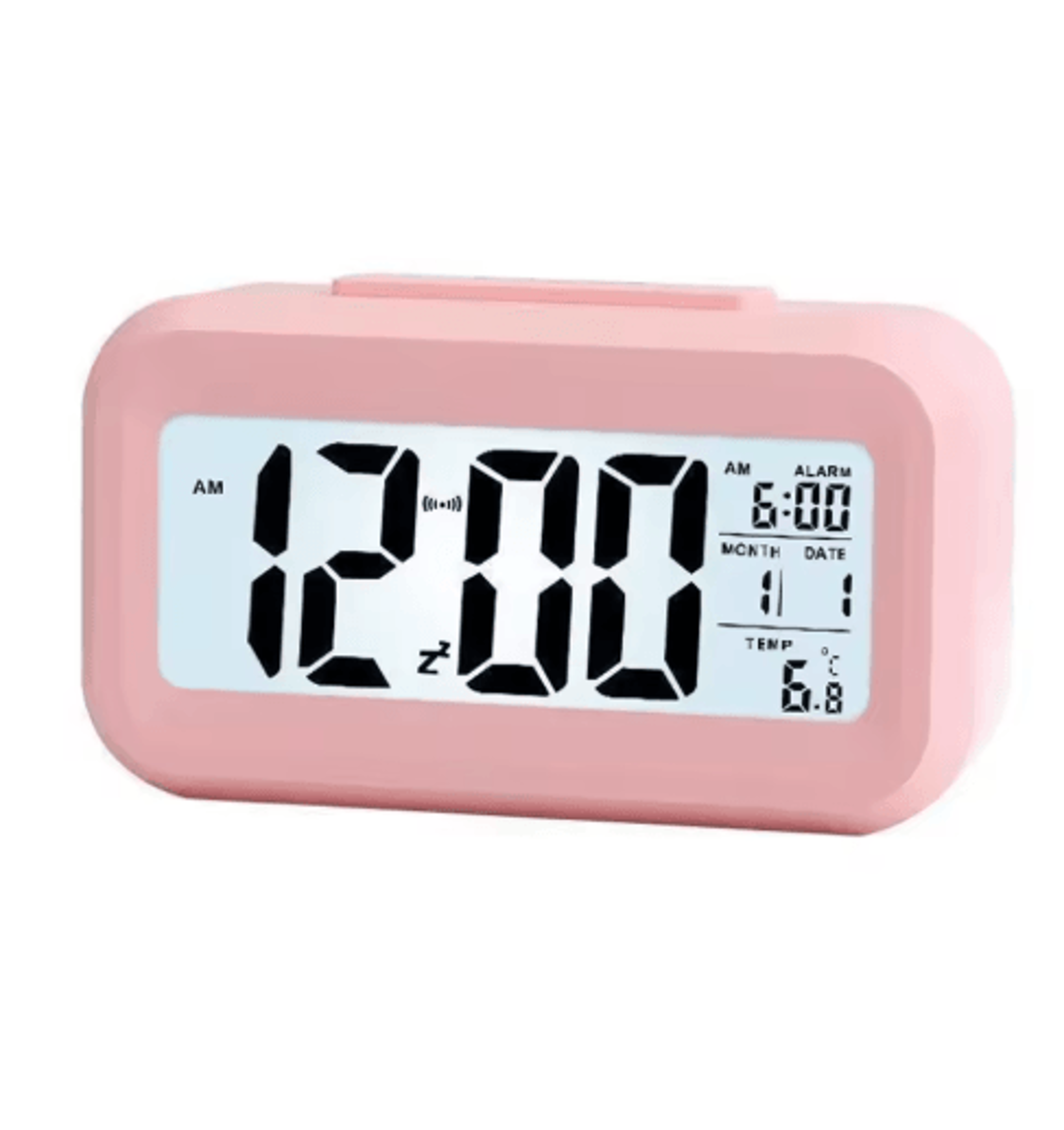 2in1 LCD Alarm Clock  Night Light  Compact WakeUp Clock With Increasing Beep 1