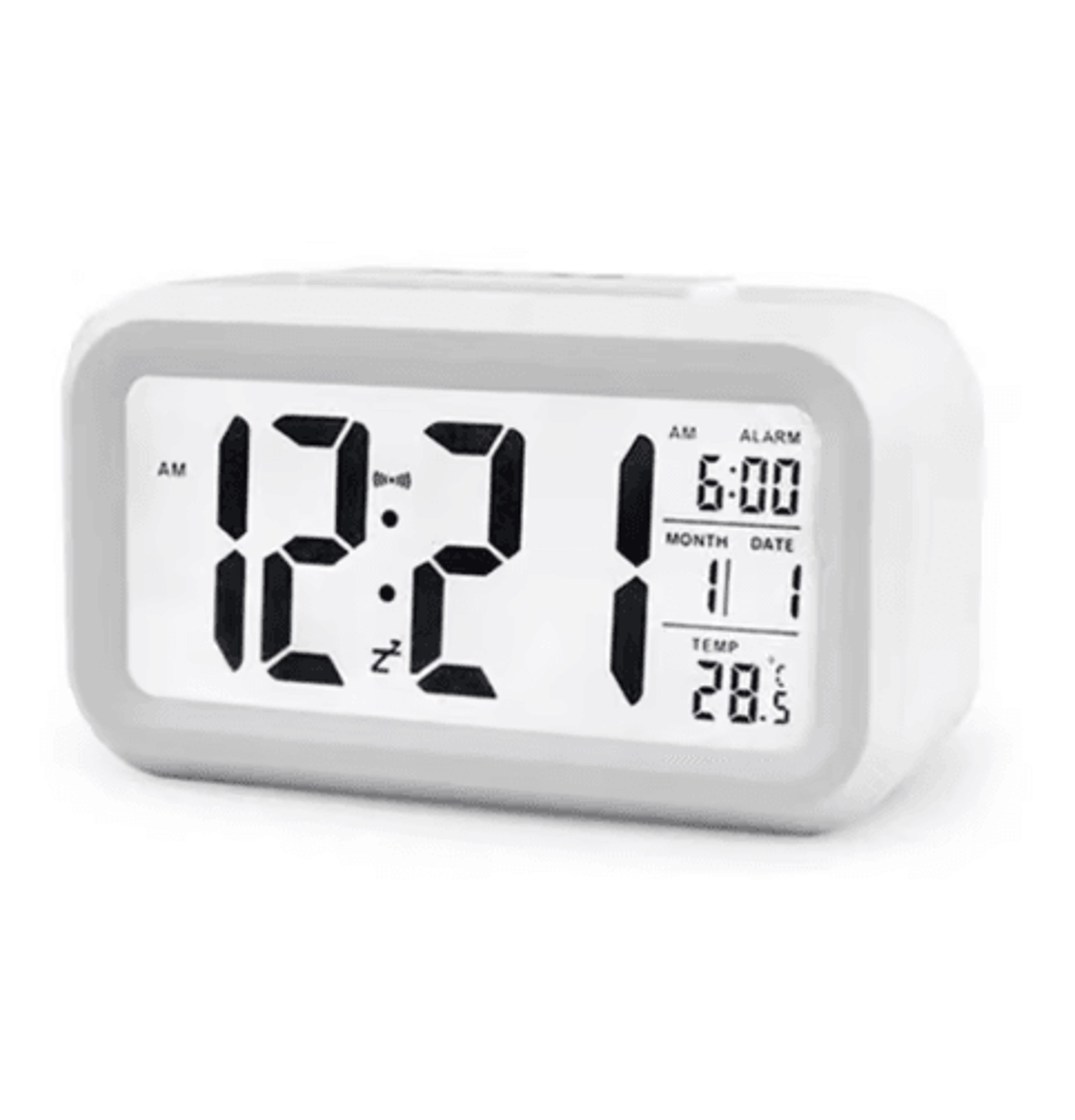2in1 LCD Alarm Clock  Night Light  Compact WakeUp Clock With Increasing Beep 4
