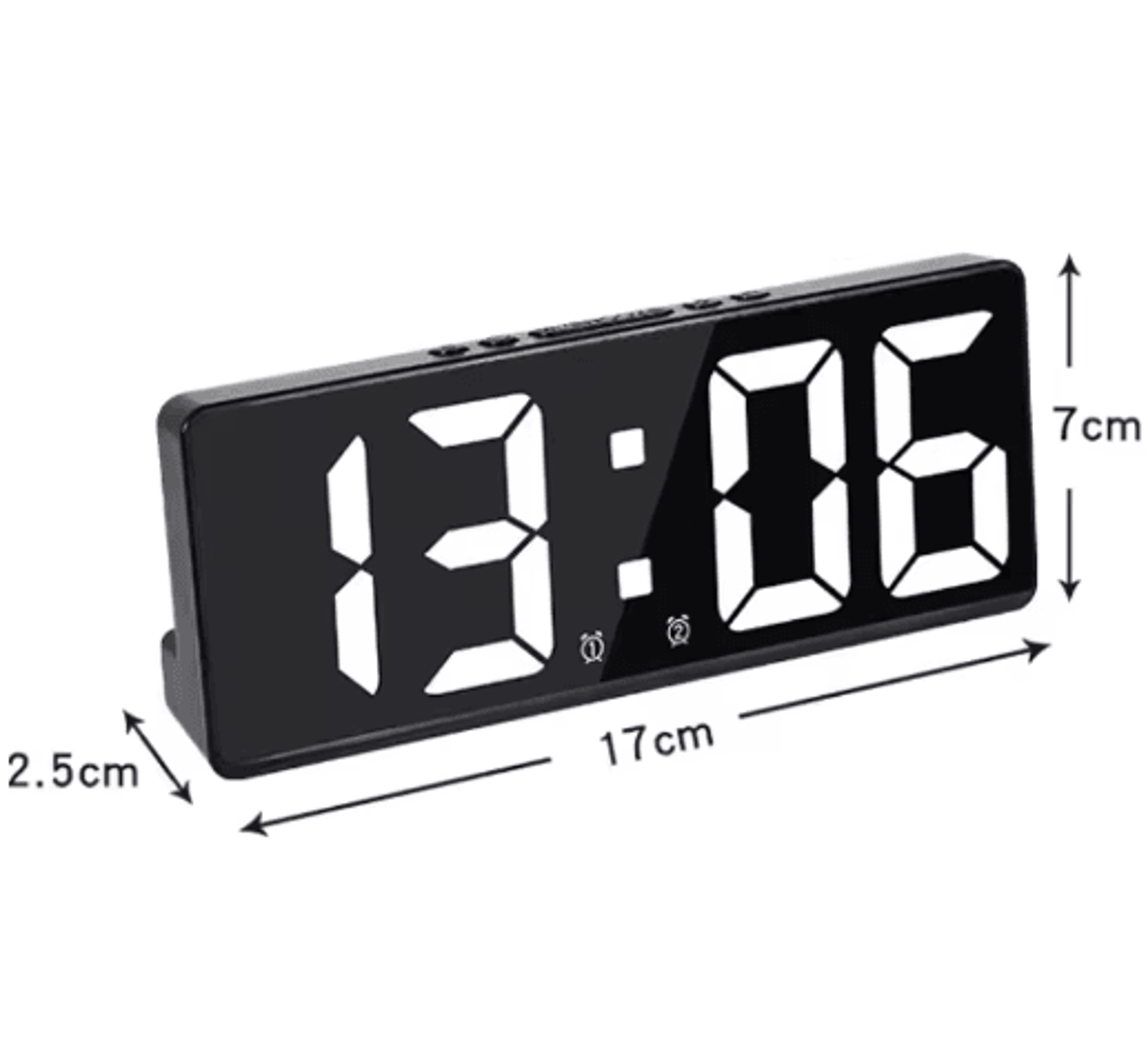 Colorful LED Alarm Clock  Luminous Temperature  Calendar Bedside Clock 5