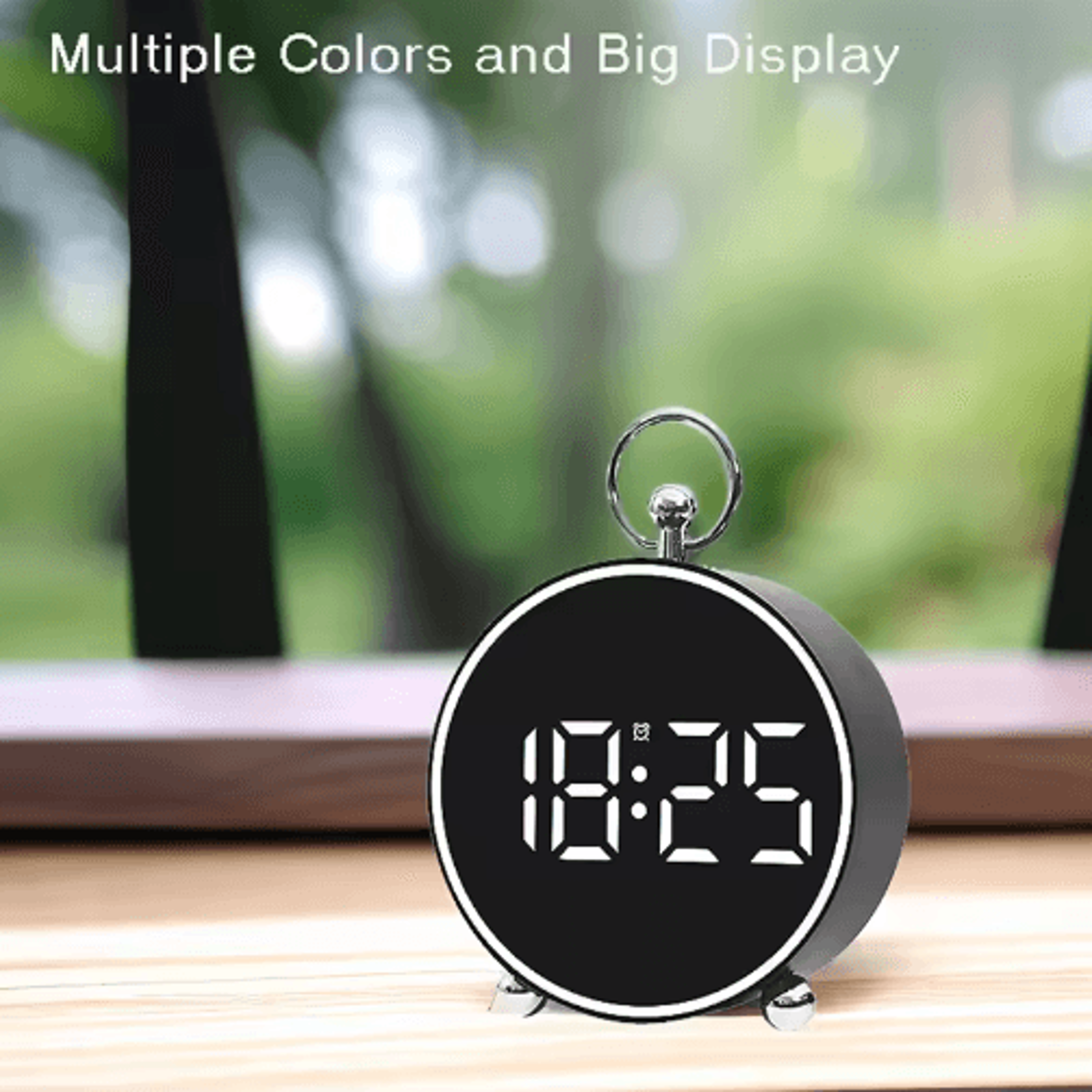 Niditon LED Alarm Clock  Desk  Wall Digital Clock With Temperature Display 7