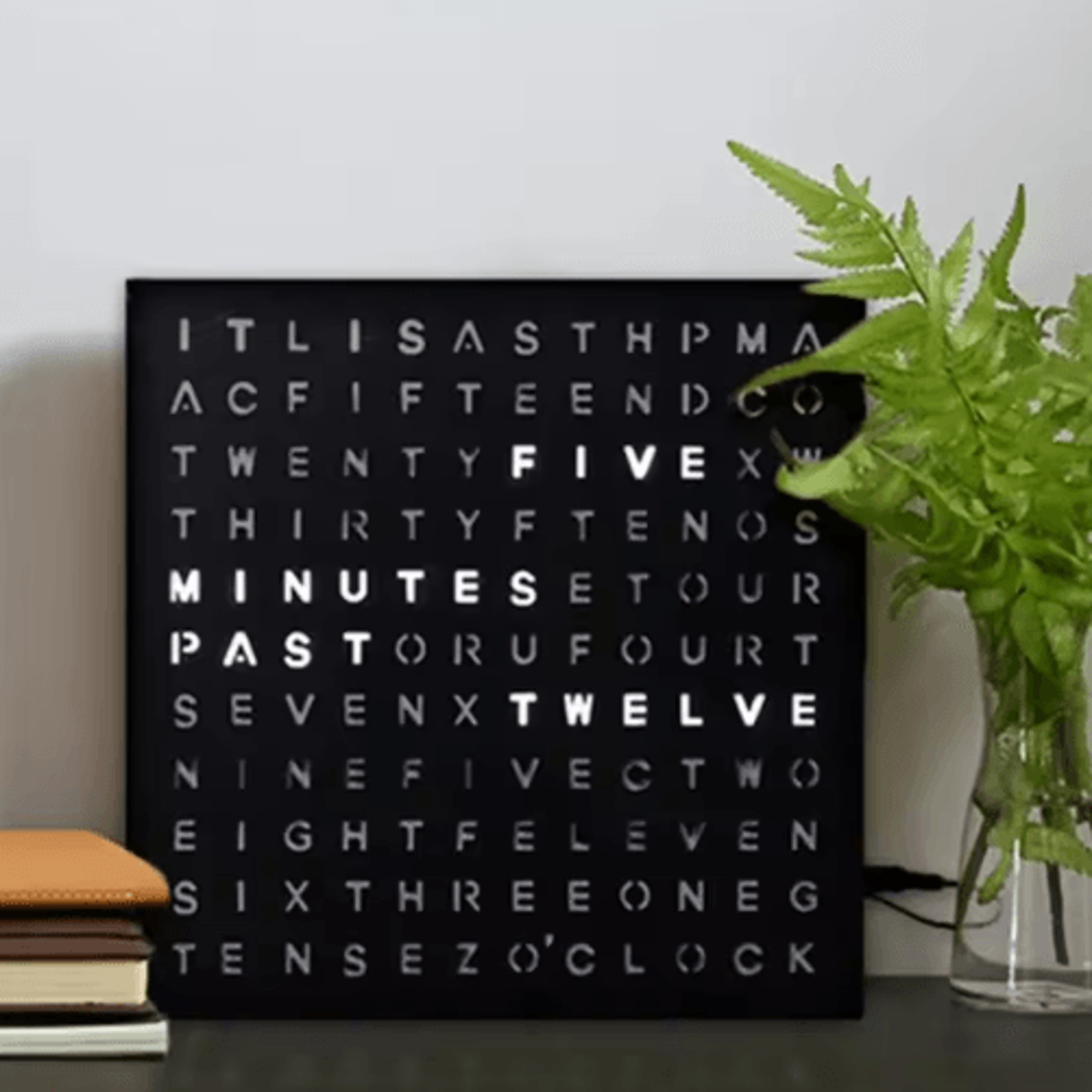 LED Letter Clock  Reading Timer  Modern Desktop Clock For Study  Decor 5