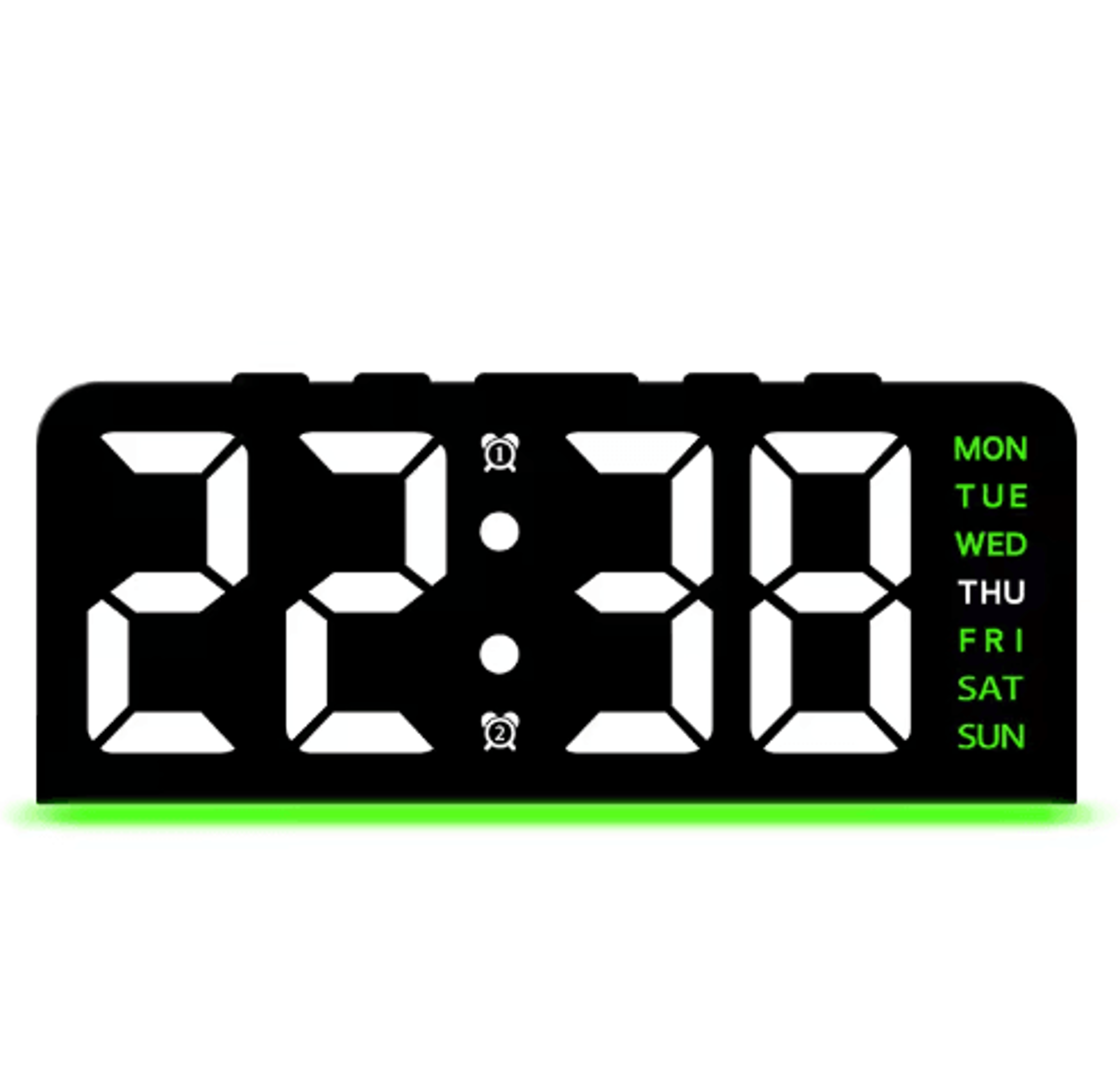 Digital LED Alarm Clock  Night Light With Temperature Display  Snooze 3
