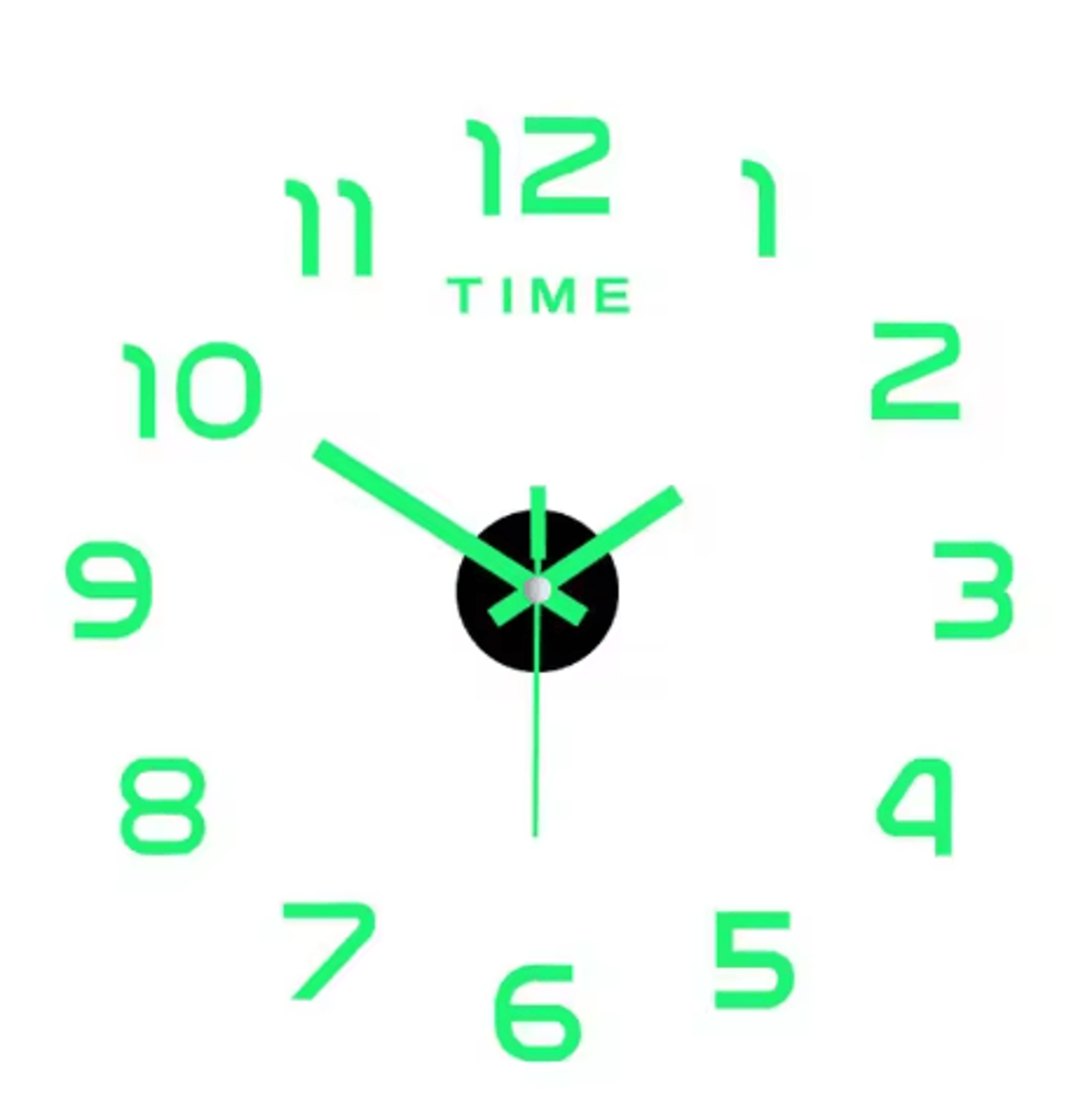 Luminous Wall Clock Stickers  Removable Modern DIY Clock Decor 4