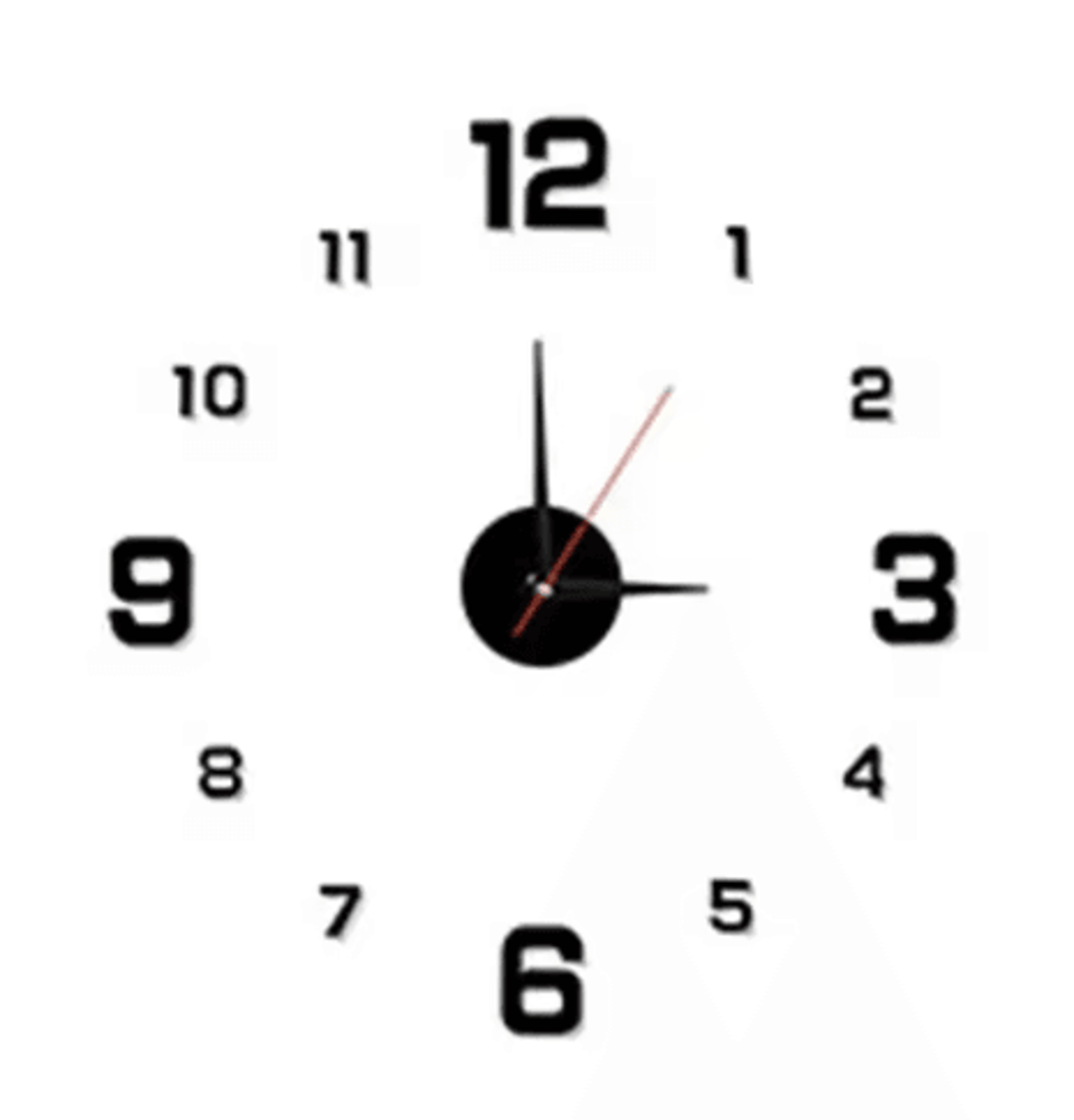 Luminous Wall Clock Stickers  Removable Modern DIY Clock Decor 5
