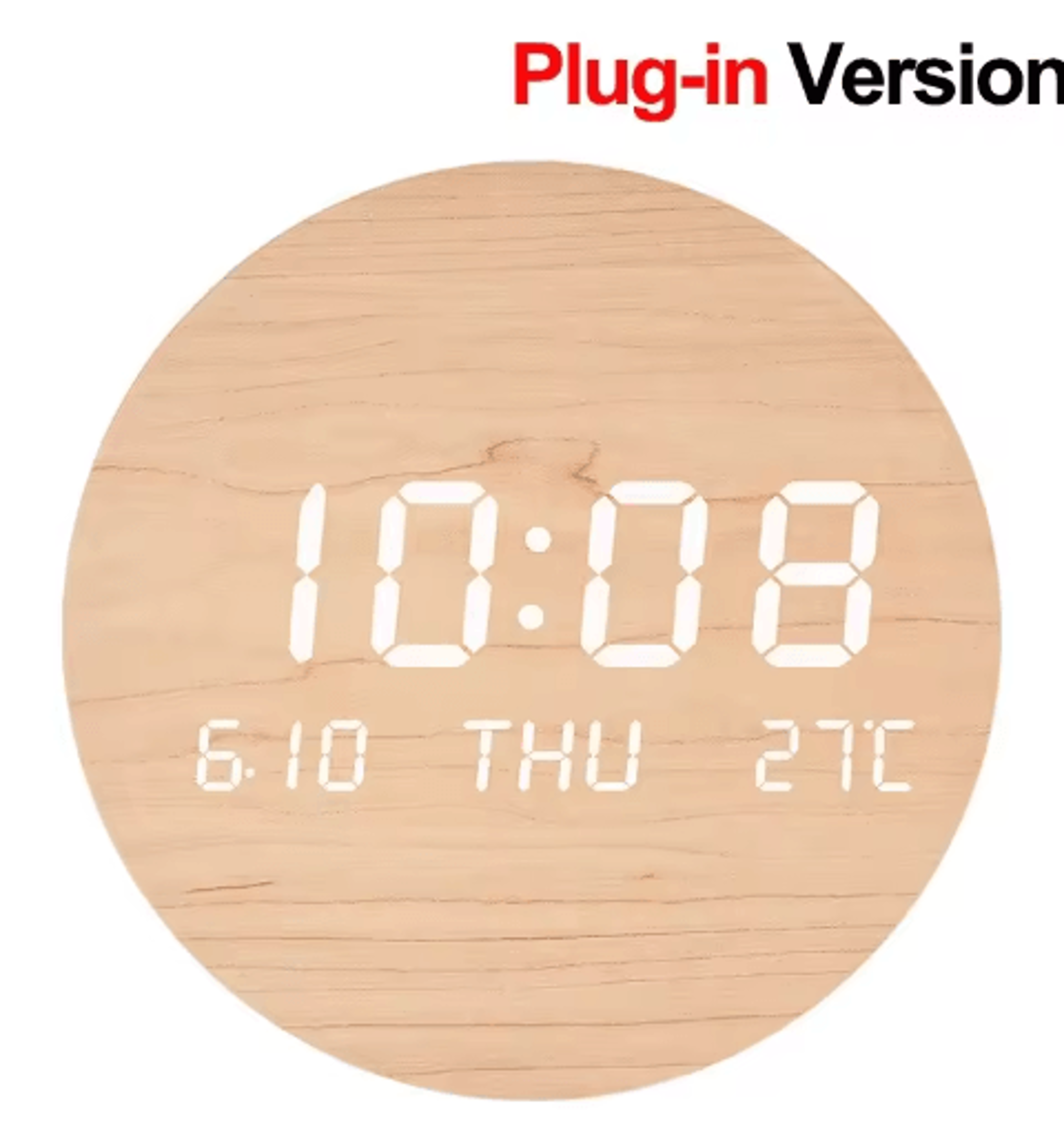 LED Digital Wall Clock  Temperature Date  Time Multifunction Display 1