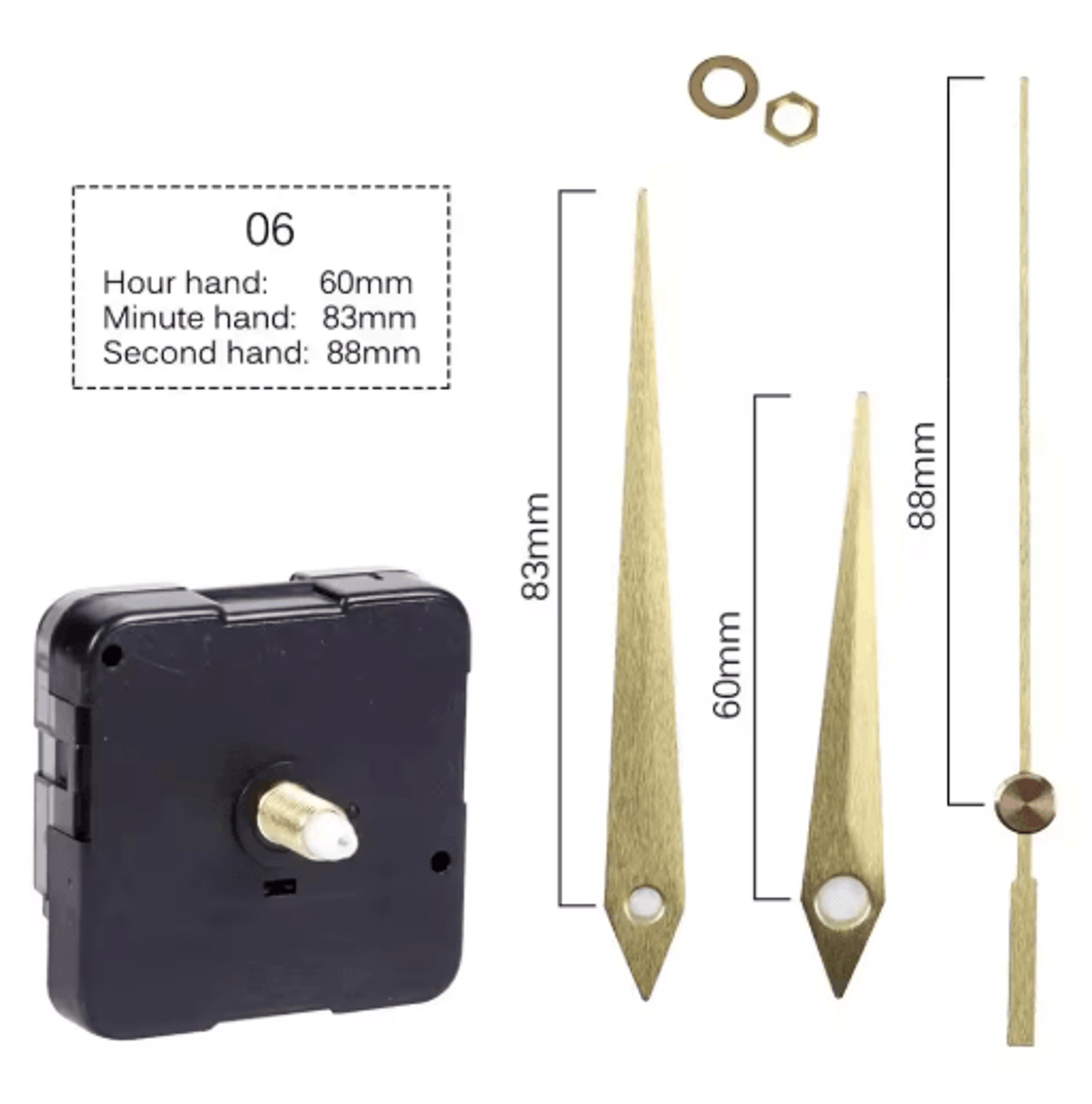 Silent Quartz Clock Mechanism  DIY Wall Clock Movement Replacement Part 10