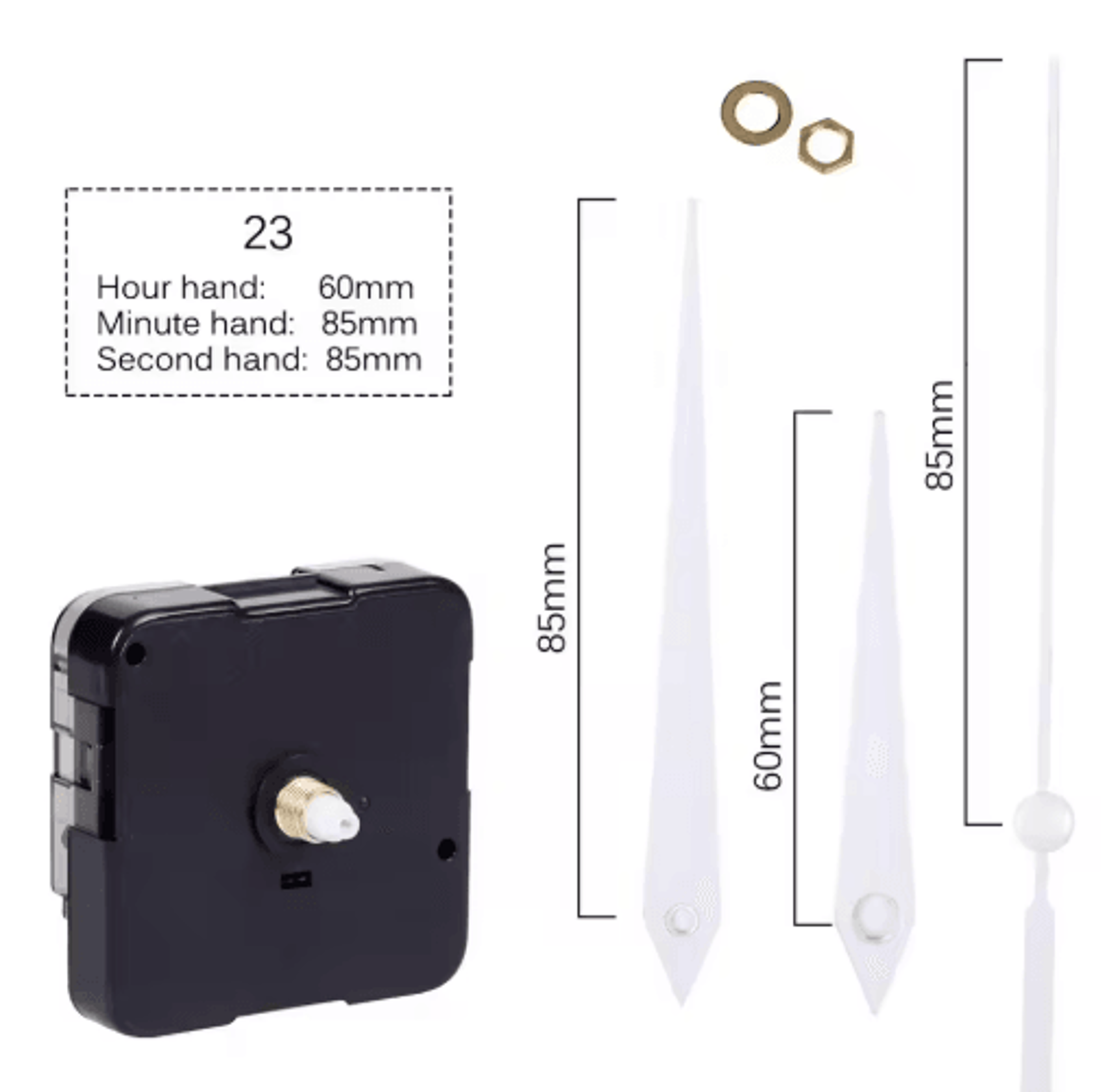 Silent Quartz Clock Mechanism  DIY Wall Clock Movement Replacement Part 1