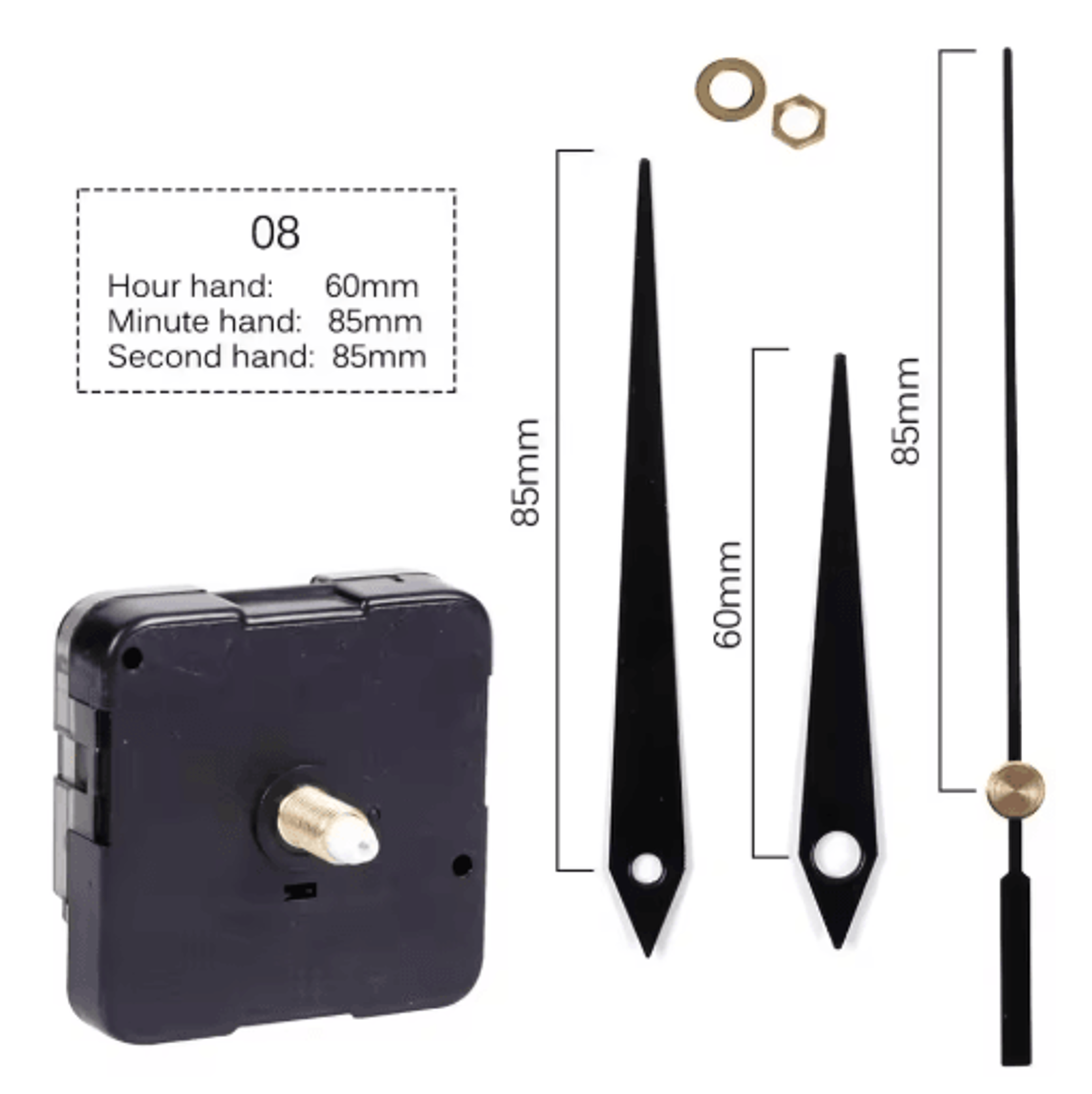 Silent Quartz Clock Mechanism  DIY Wall Clock Movement Replacement Part 8